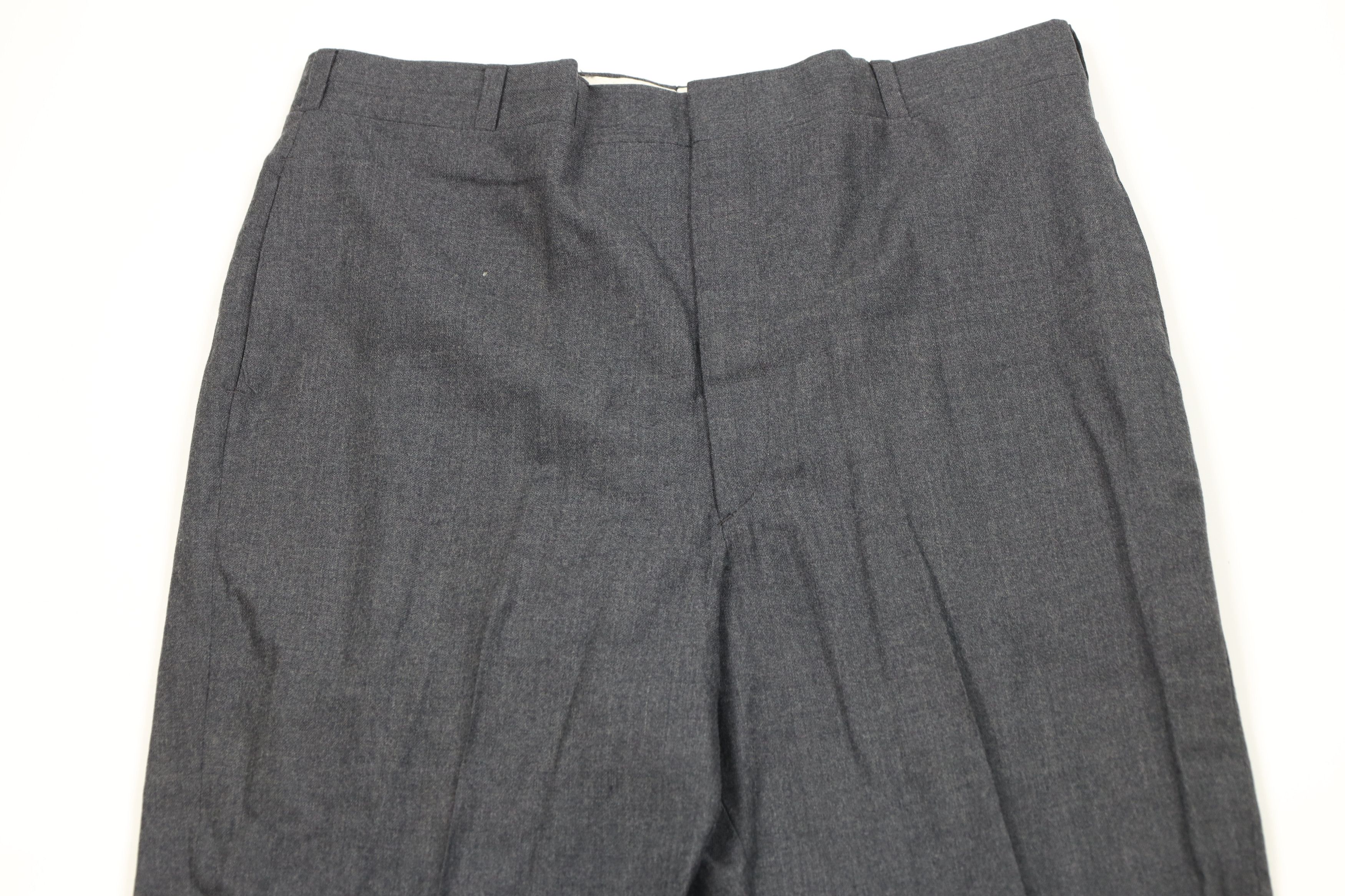 Vintage Deadstock Vintage 60s 70s Streetwear Wool Chino Pants Gray Size US 38 / EU 54 - 2 Thumbnail