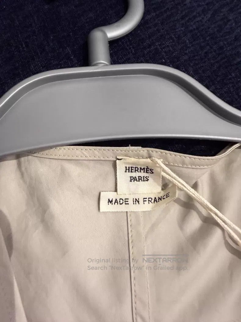 Hermes Hermes V-Neck Solid Short Sleeve - Cotton Size XS / US 0-2 / IT 36-38 - 3 Thumbnail