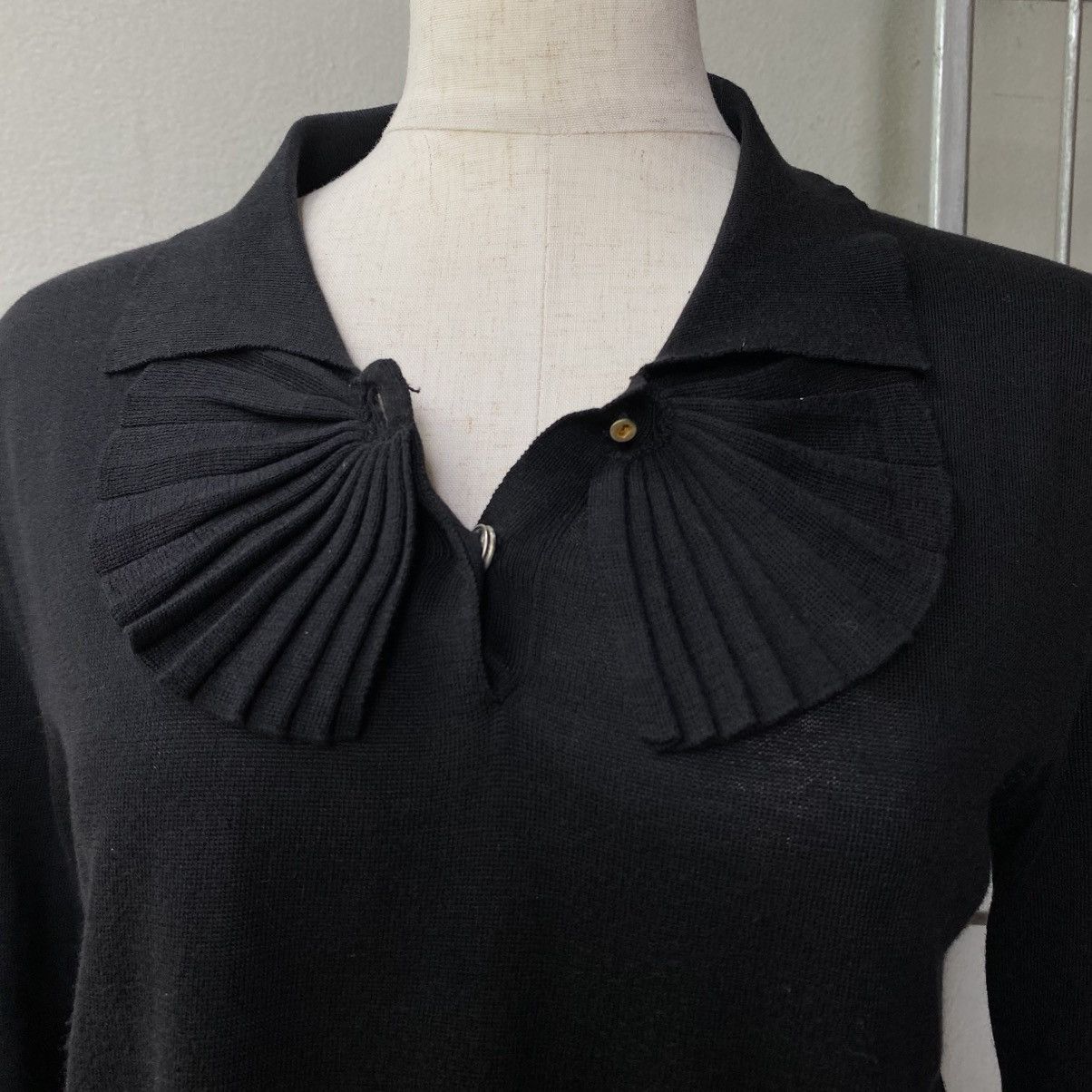 Viktor & Rolf VIKTOR& ROLF Black Semi-Sheer Knit Shirt Size XS / US 0-2 / IT 36-38 - 5 Thumbnail