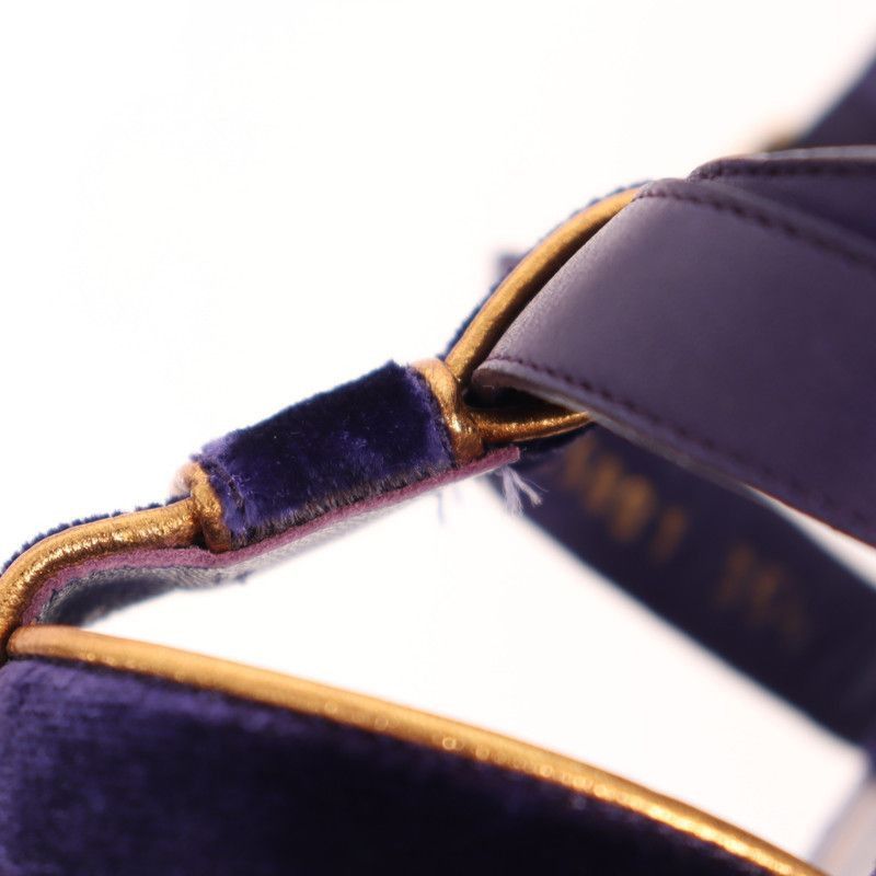 Gucci Gucci Malika Velvet Gladiator Heels in Purple - Size US 8 / IT 38 - 5 Thumbnail
