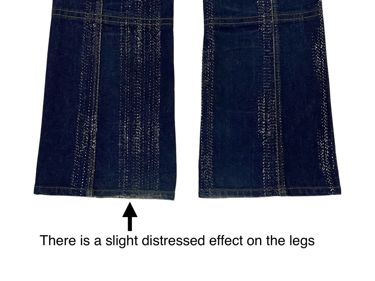 Tornado Mart Tornado Mart Flare Textile Boro Line Style Denim Pants Size US 30 / EU 46 - 16 Thumbnail