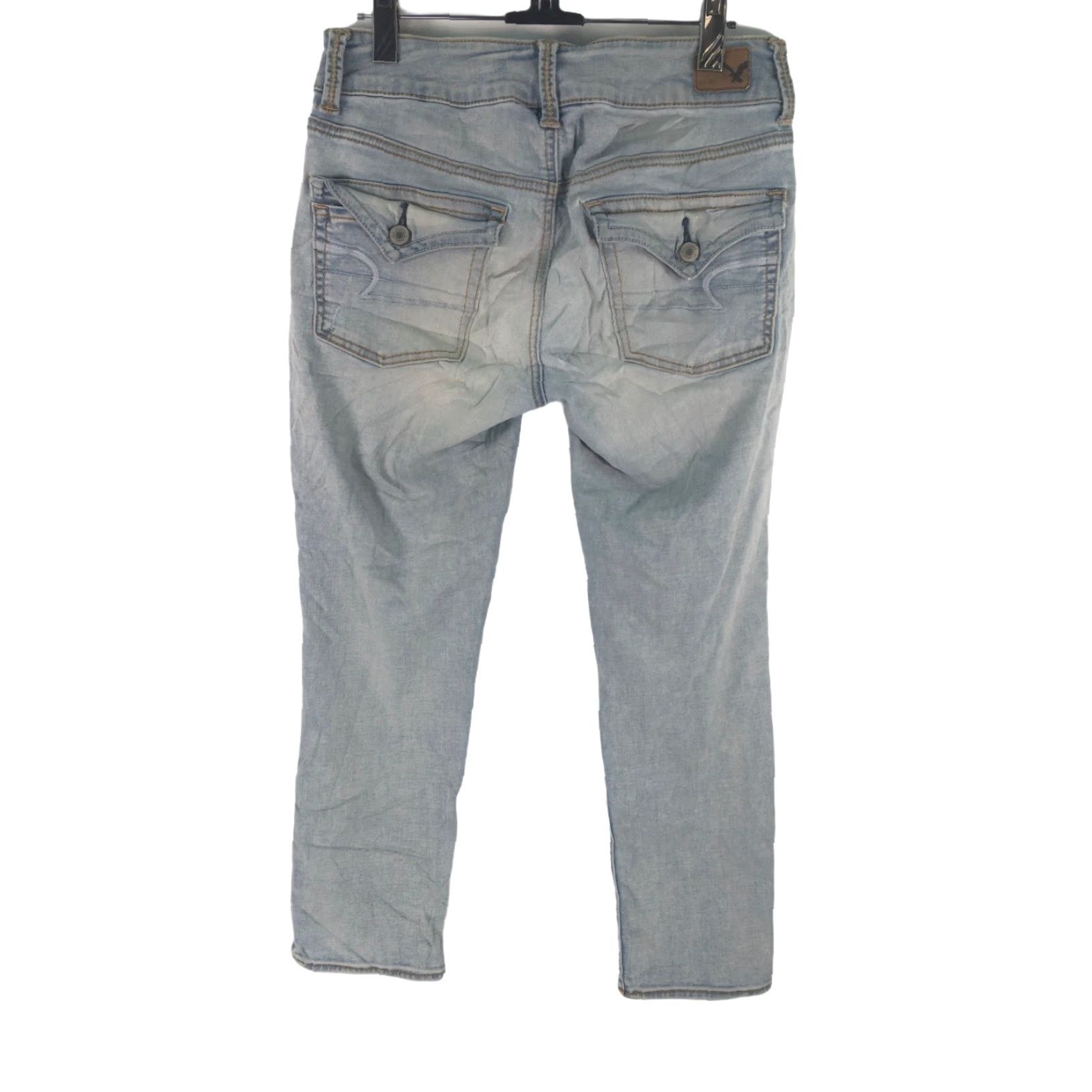 American Eagle Outfitters American Eagle Outfitters Womens Distressed Blue Jeans Cropped 6 90s Uper Stretch Casual 5-Pocket Design Regular Jeans Womens Size 28" / US 6 / IT 42 - 2 Thumbnail