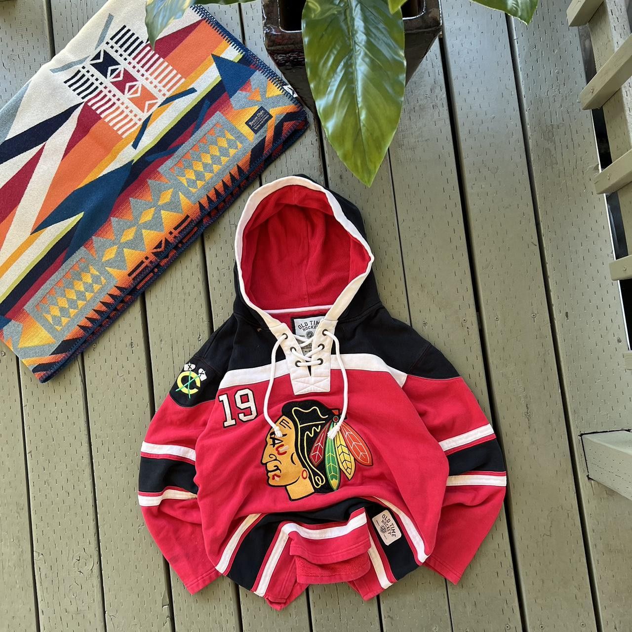 NHL × Vintage Chicago Blackhawks Red Superior Lacer Pullover Hoodie Men Size US M / EU 48-50 / 2 - 1 Thumbnail