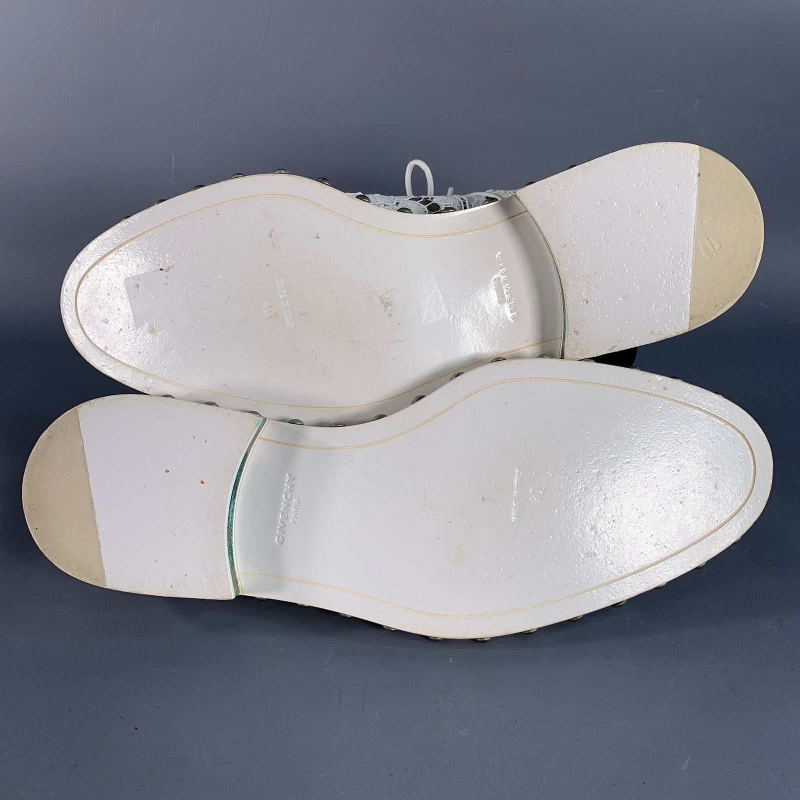 Givenchy GIVENCHY Size 10 White Leather Lace Studded Derby Shoes Size US 10 / IT 40 - 6 Thumbnail