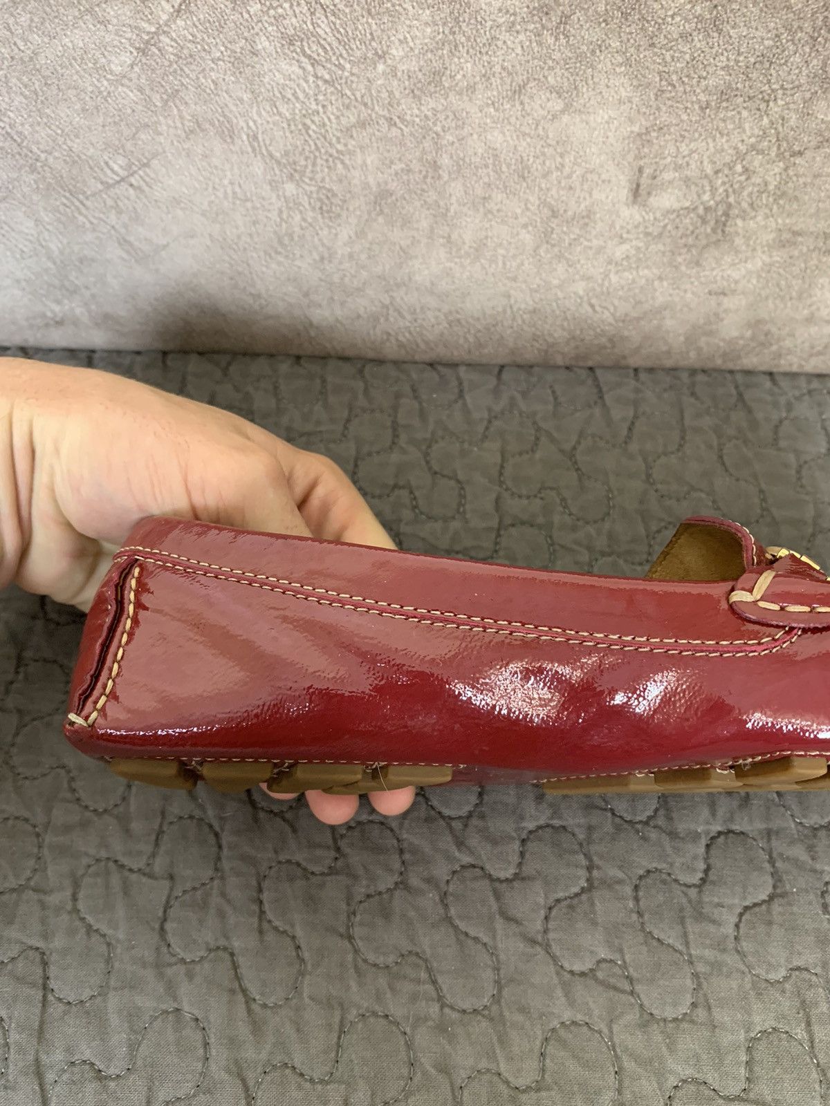Salvatore Ferragamo Salvatore Ferragamo Womens Gancini Bit Patent Loafers Size US 7 / IT 37 - 20 Thumbnail
