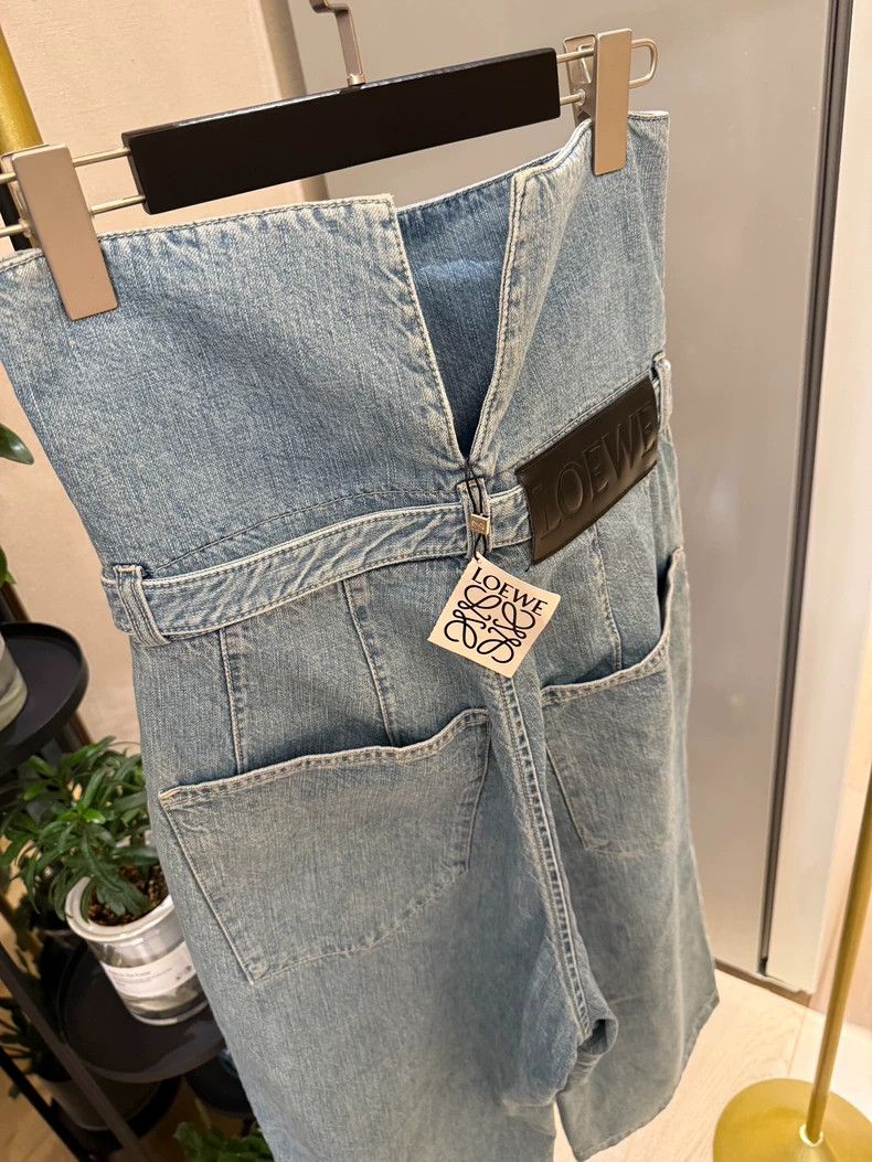 Loewe LOEWE Blue high waist belt tie wide leg women's jeans Size 25" / US 0 / IT 36 - 7 Thumbnail