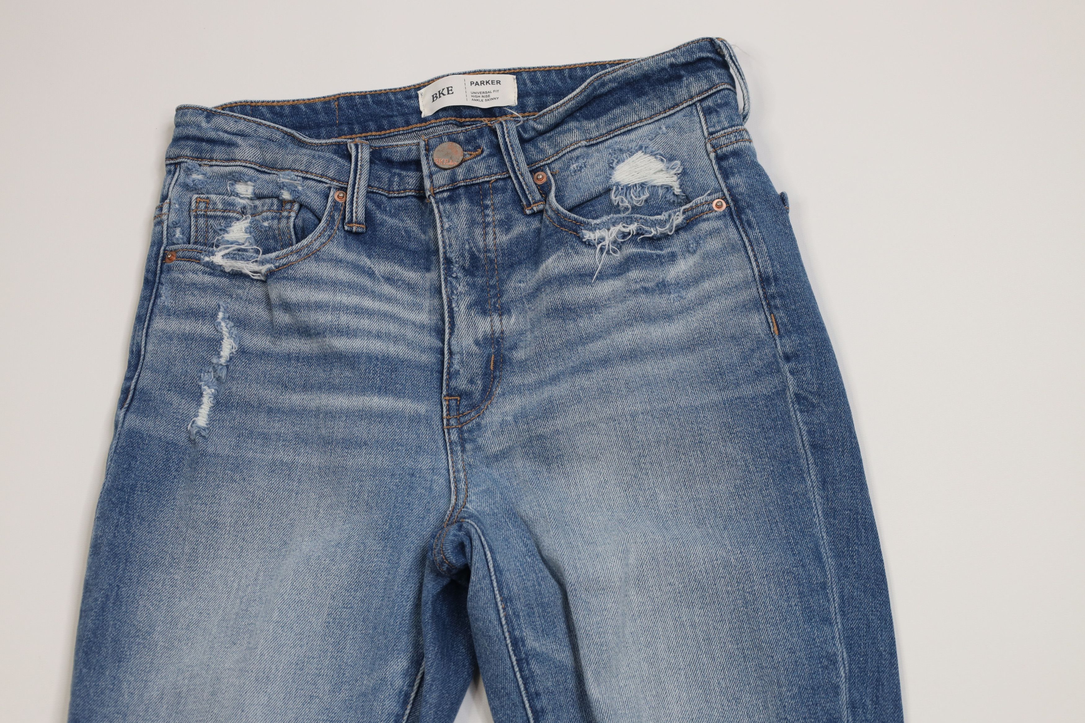 Vintage Buckle BKE Universal Fit High Rise Ankle Skinny Denim Jeans Size 25" / US 0 / IT 36 - 2 Thumbnail