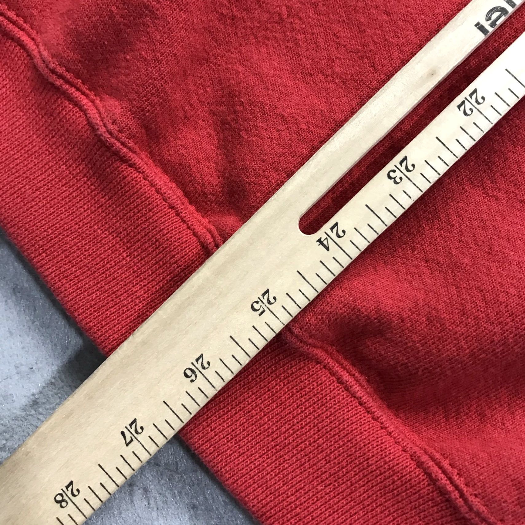 Nike VINTAGE Nike Sweatshirt Mens XL Red Fleece Essentials Crewneck 90s Swoosh Logo Thermal Pullover Size US XL / EU 56 / 4 - 7 Thumbnail