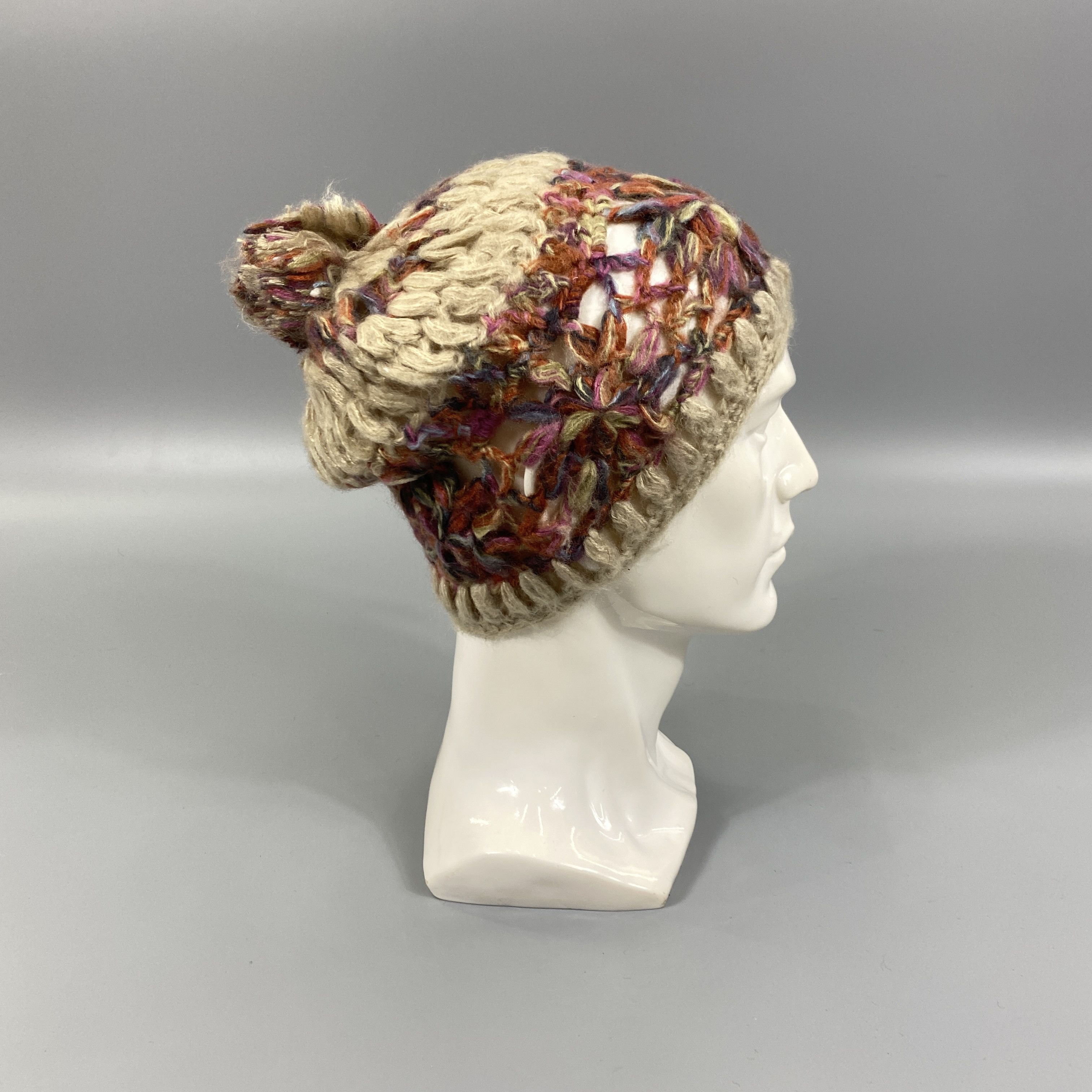 Japanese Brand Crochet Winter Knit Hat Beanie -BN782 Size ONE SIZE - 3 Thumbnail