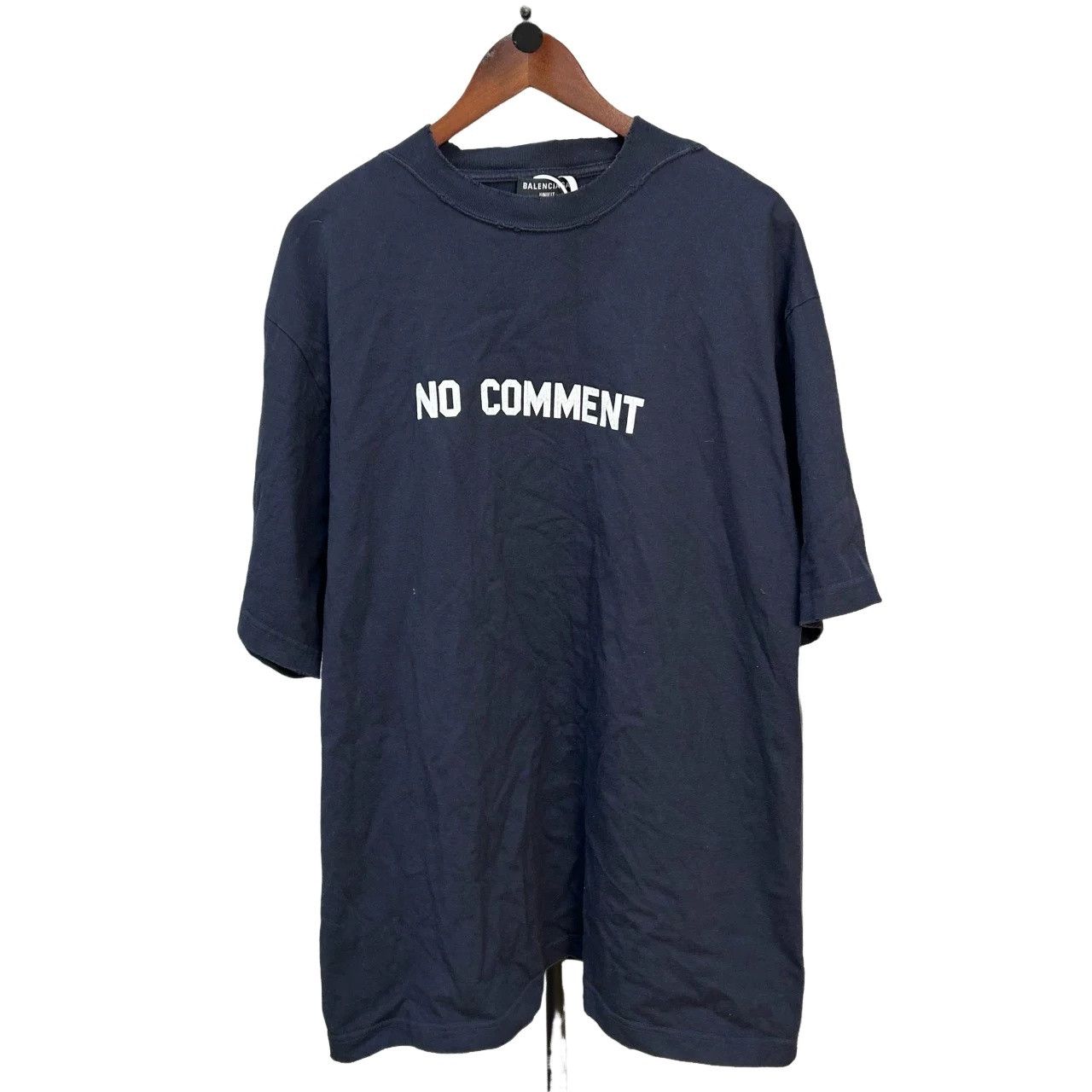 Balenciaga SS22 No Comment Oversized Distressed T-Shirt | Grailed