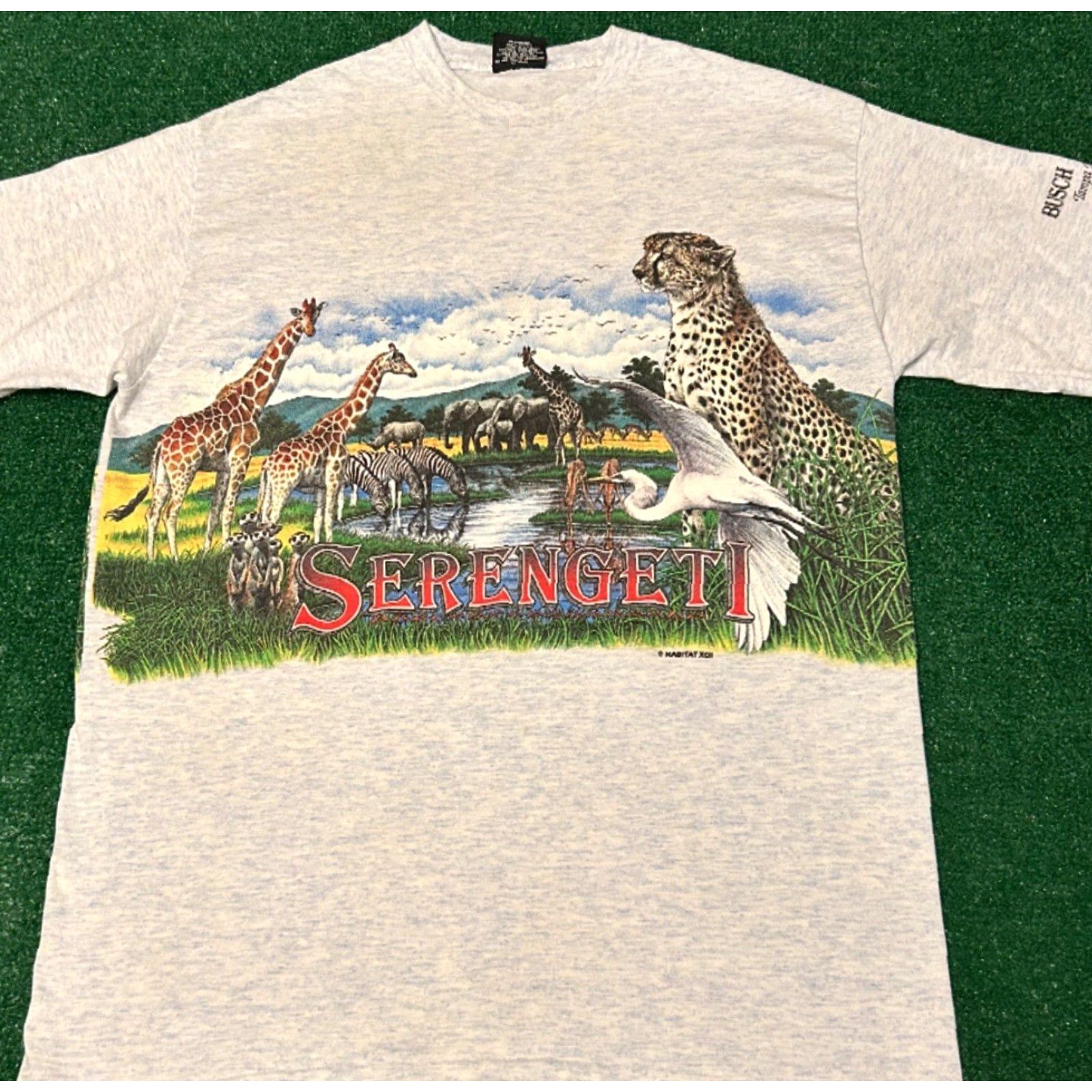 Doublet VINTAGE Busch Gardens Tampa Serengeti Nature Double Sided Shirt Mens L Gray 90s VTGUS Vintage Nature 1990s Animals Shirts Mens L Size US L / EU 52-54 / 3 - 4 Thumbnail