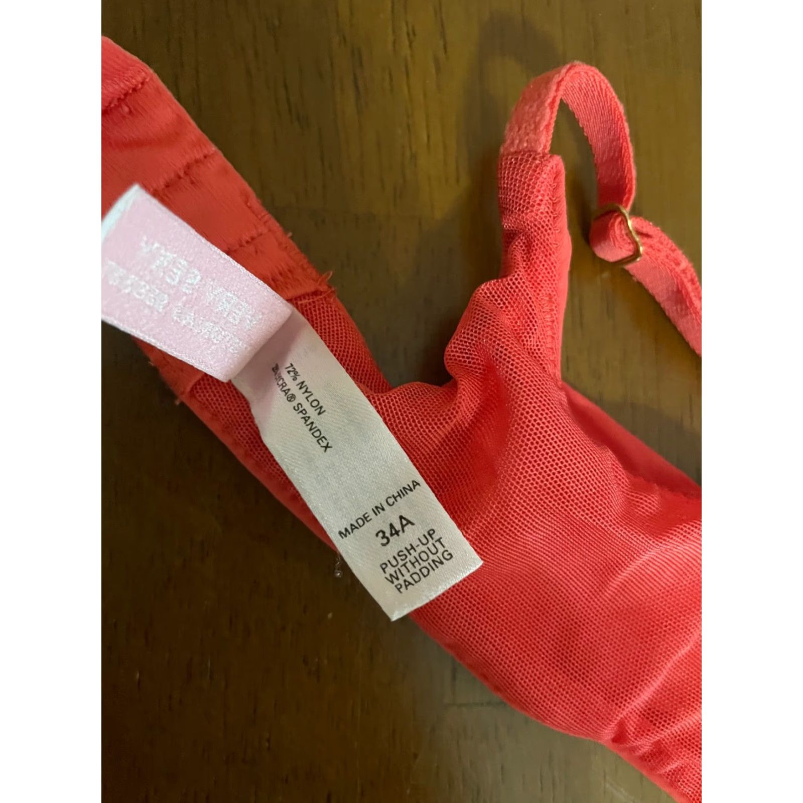 Victoria's Secret Victoria's Secret Very Sexy Orange Lace Lined Push Up Without Padding Bra Sz 34A Size ONE SIZE - 4 Thumbnail
