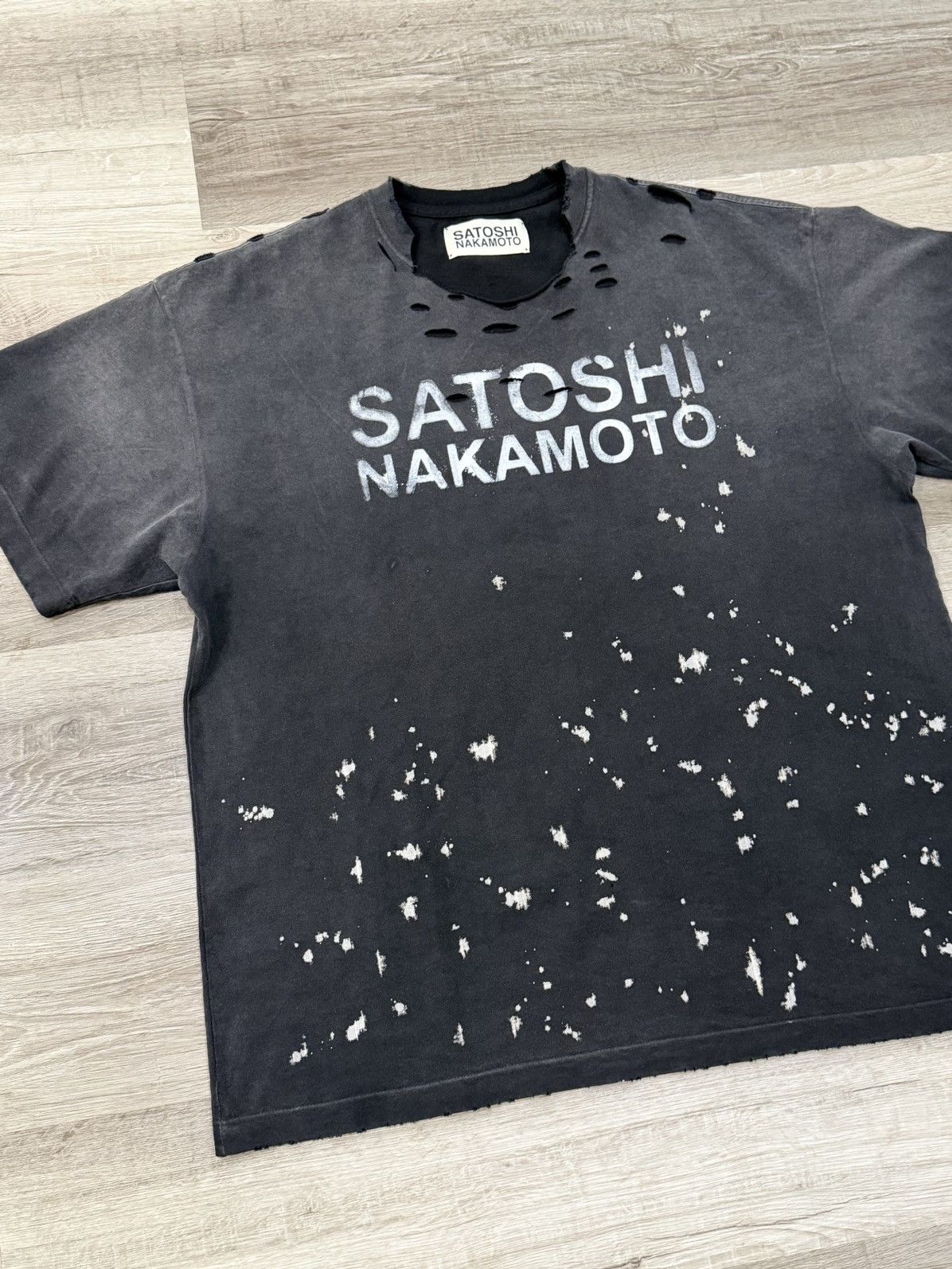 Satoshi Nakamoto Satoshi Nakamoto Destroyed Luke Tee Black Size XL Size US XL / EU 56 / 4 - 3 Thumbnail