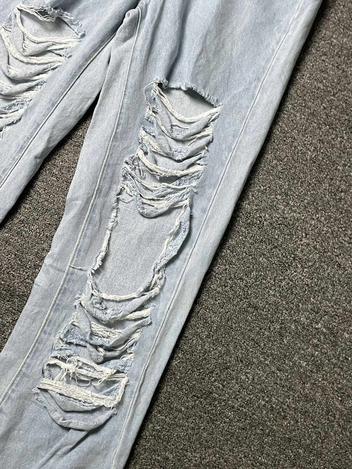 Japanese Brand WEGO Brand Destroyed Denim Jeans (62) Size US 26 / EU 42 - 5 Thumbnail