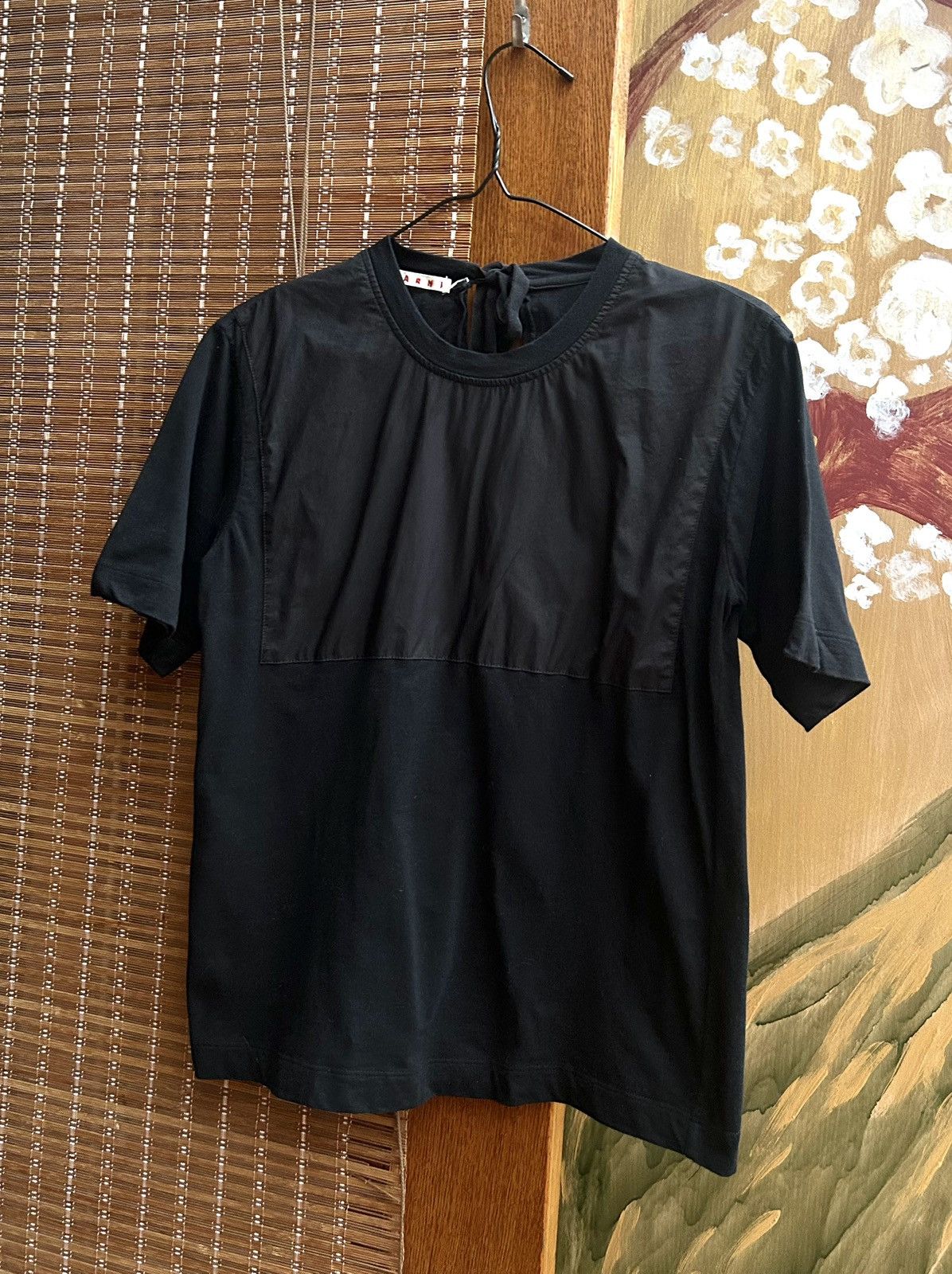 Marni Marni Black Poplin T-shirt Size 38 Size XS / US 0-2 / IT 36-38 - 2 Thumbnail