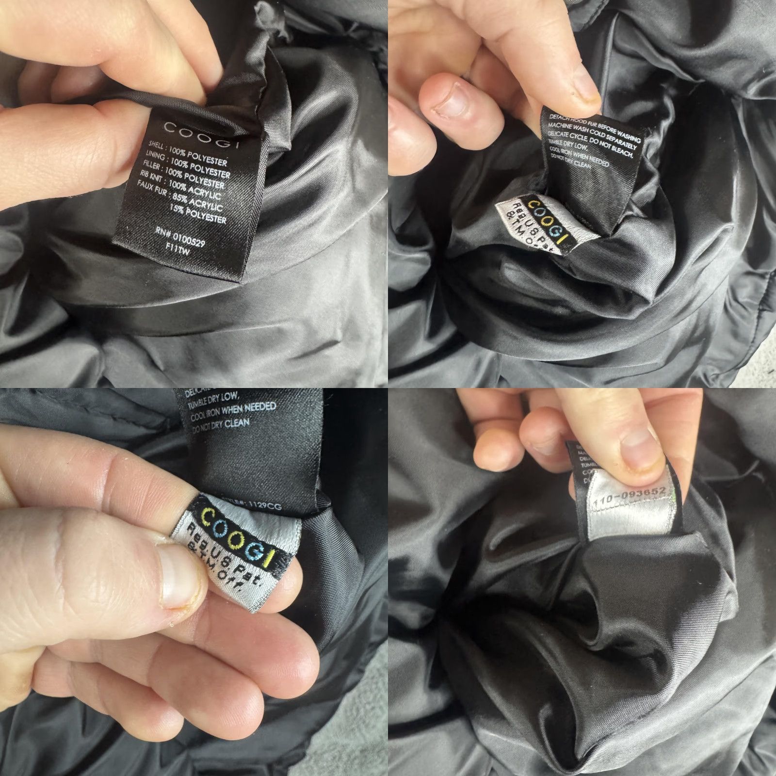 Coogi Coogi Puffer Coat Womens Small Black Quilted Full Zip Mid Length Pockets Warm Size S / US 4 / IT 40 - 9 Thumbnail
