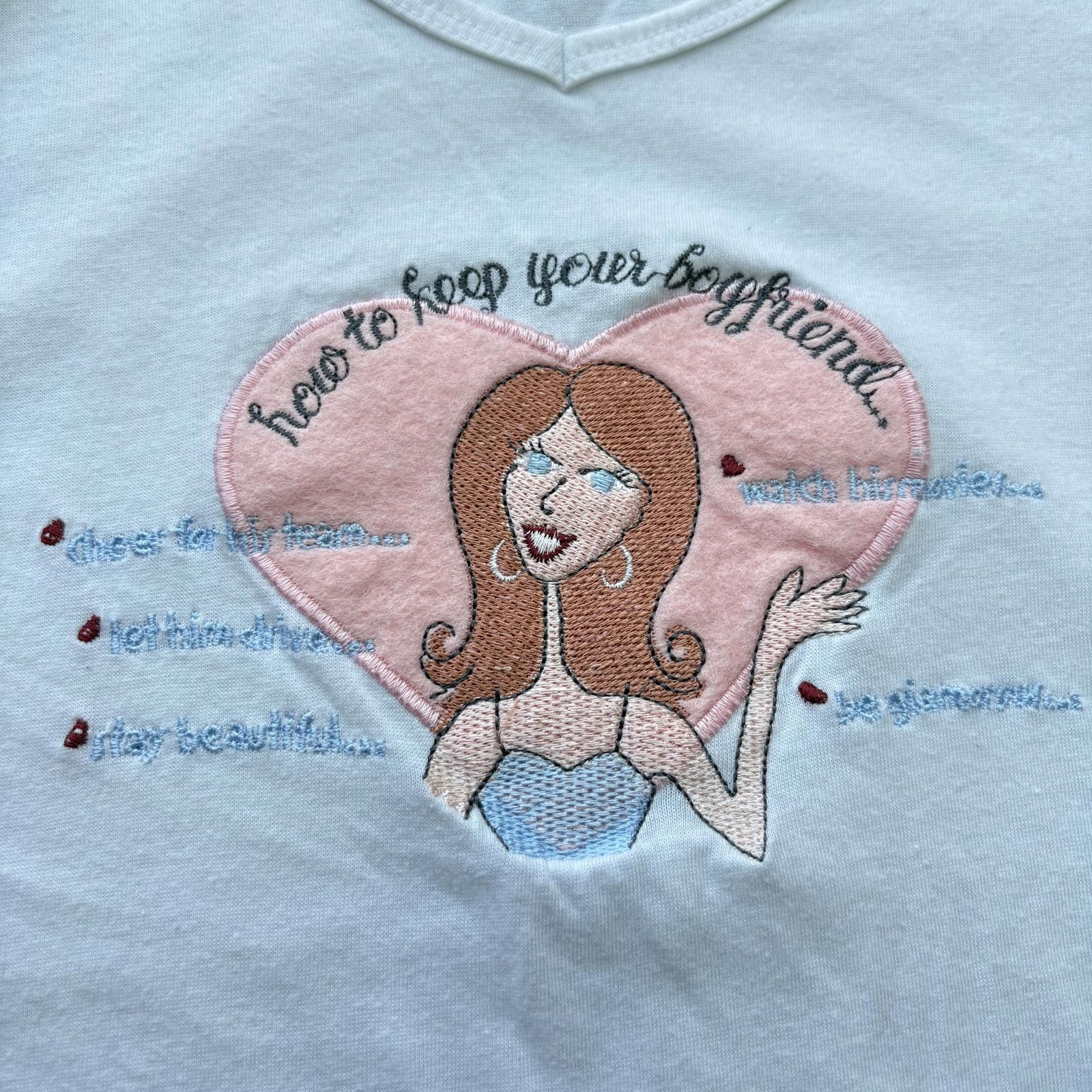 Vintage Vintage 90s Y2K How To Keep Your Boyfriend Heart Funny Shirt Size M / US 6-8 / IT 42-44 - 3 Thumbnail
