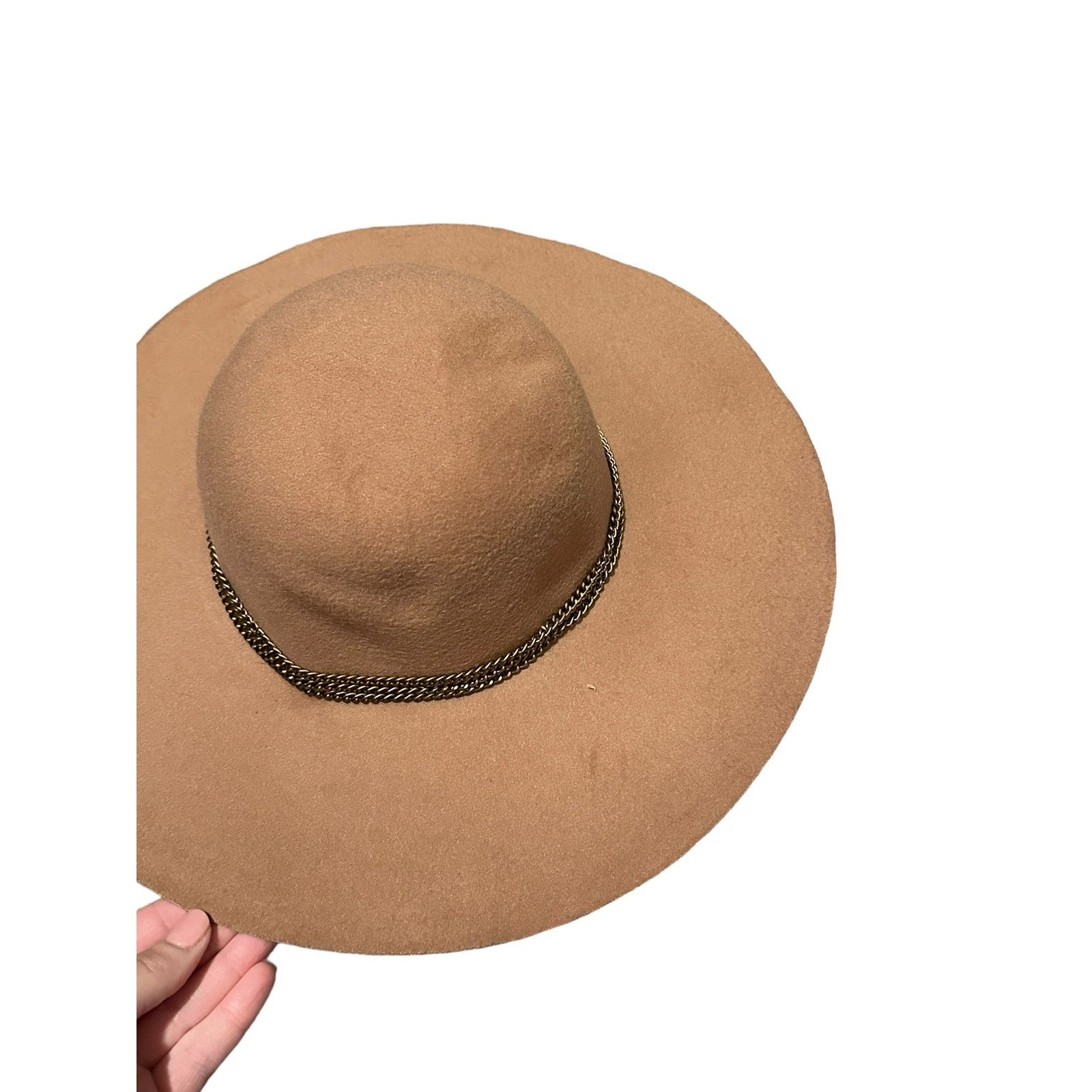 Other Women's Tan with Braid Trim Lightweight Cotton Blend Hat Size ONE SIZE - 3 Thumbnail