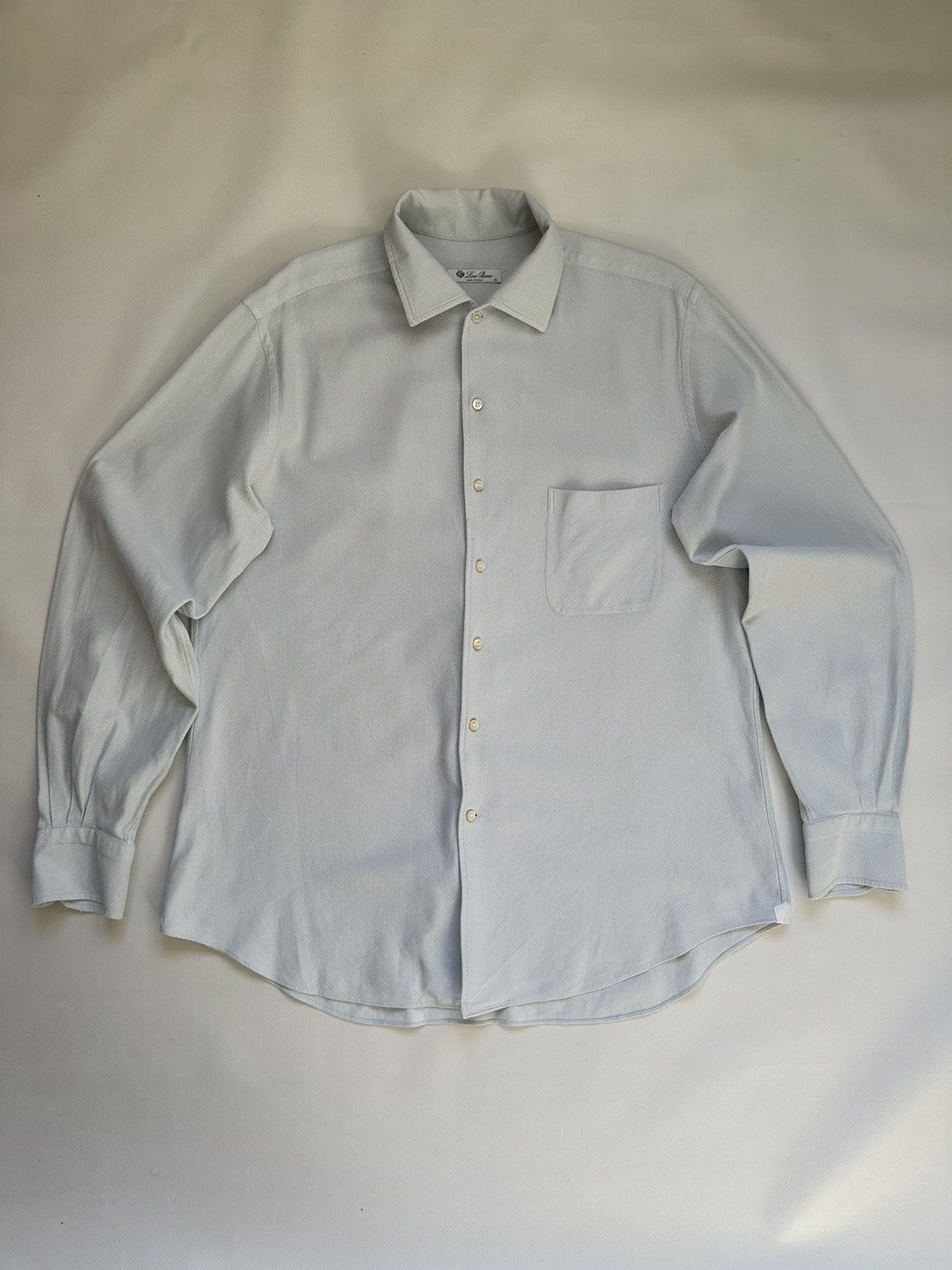 Loro Piana Loro Piana Blue Old money Shirt XL Size US XL / EU 56 / 4 - 1 Thumbnail