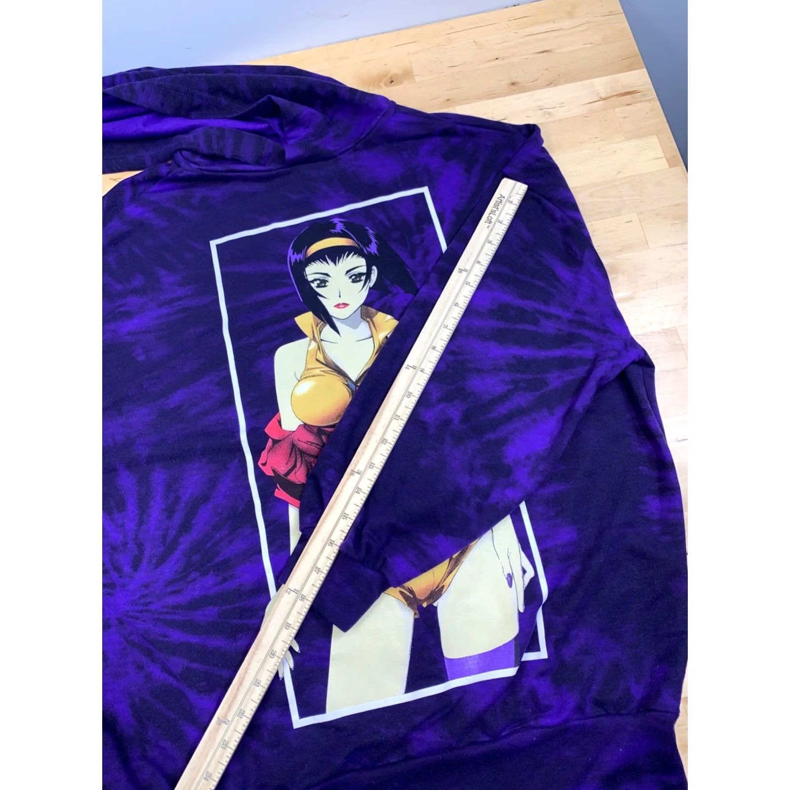 Valentino Cowboy Depop Hoodie Men L Purple Tie Dye Lightweight Fleece 12997 Size US L / EU 52-54 / 3 - 7 Thumbnail
