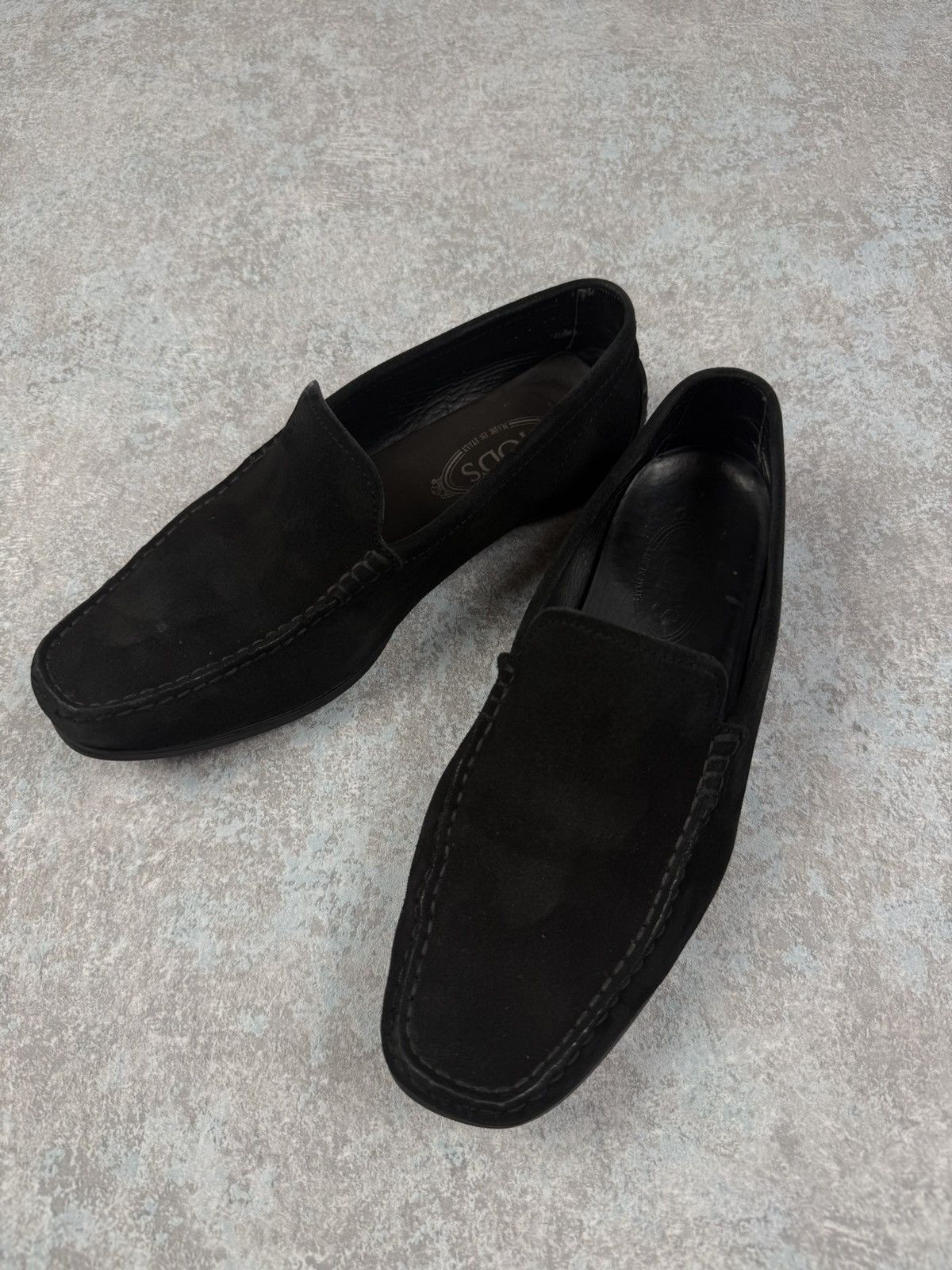 Designer × Tod's Tod's Men's Black Slip On Suede Moccasins Loafers Size 8 Size US 8 / EU 41 - 1 Thumbnail