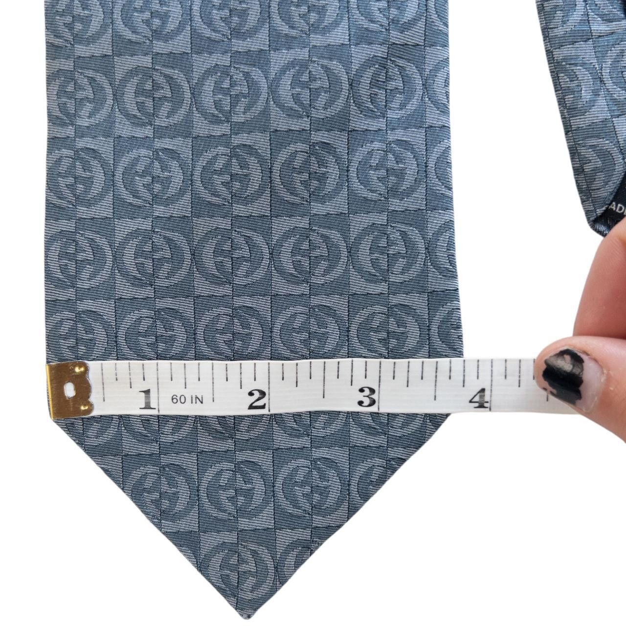 Gucci Vintage Gucci Monogram Silk Tie Size ONE SIZE - 5 Thumbnail