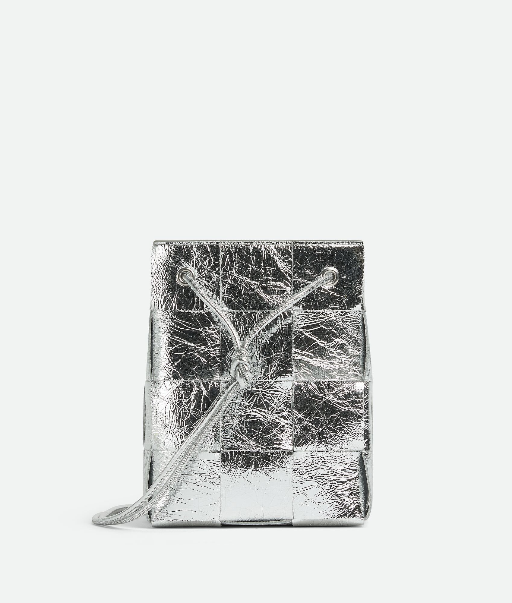 Bottega Veneta o1n1vont1124 Size: OS / Small Cassette Bucket Bag in Silver Size ONE SIZE - 2 Thumbnail