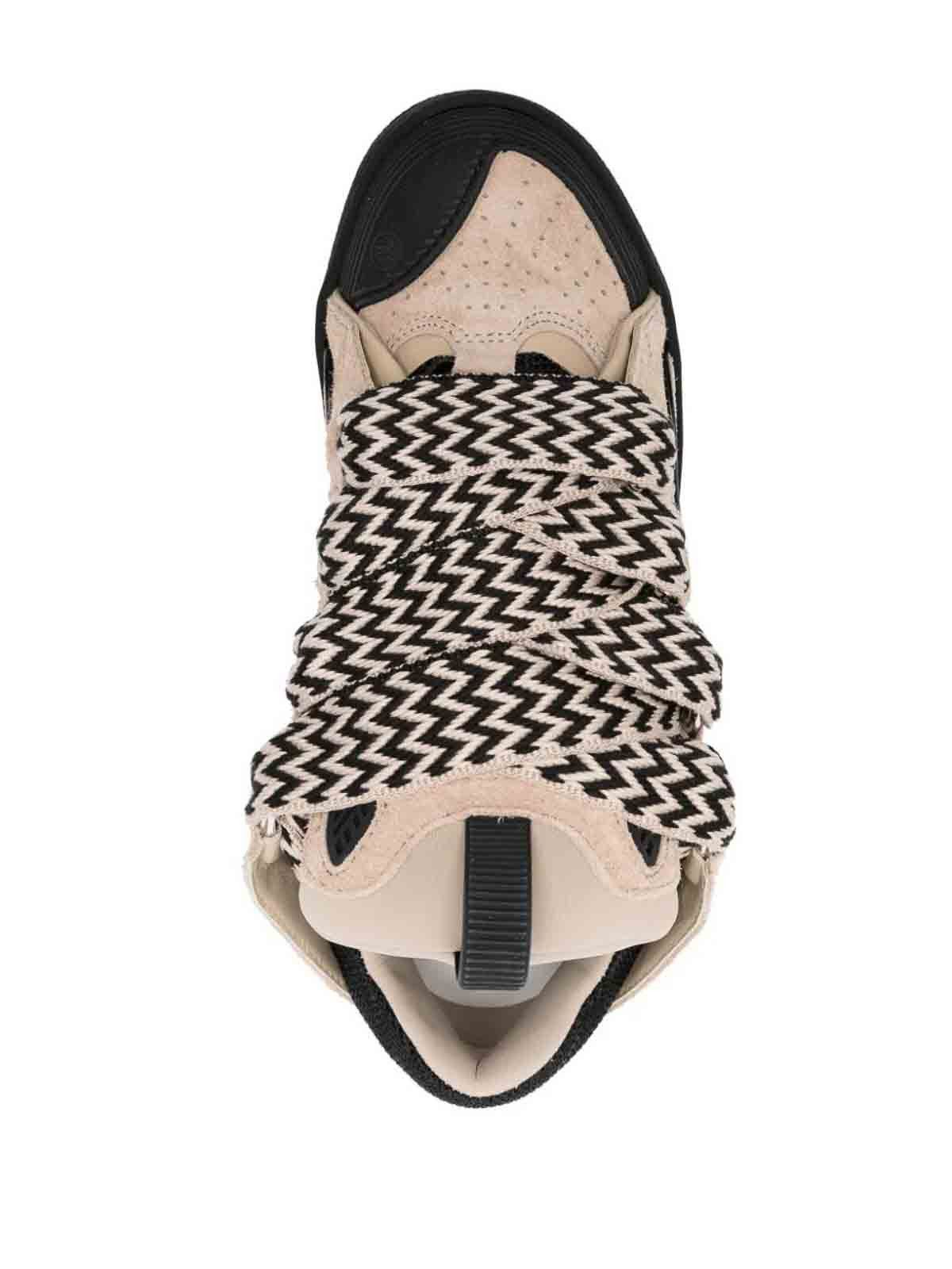 Lanvin o1w1db11124 Dup / Curb Low Top Sneakers in Beige/Black Size US 13 / EU 46 - 4 Thumbnail