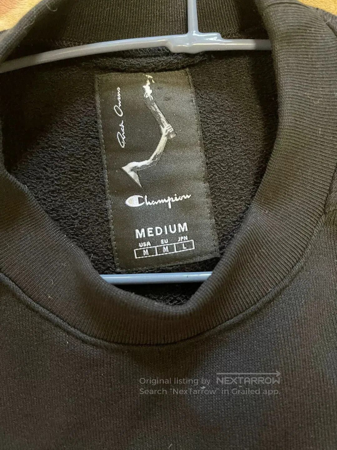 Rick Owens Rick Owens X Champion Embroidered Pullover Sweatshirt. Size US M / EU 48-50 / 2 - 6 Thumbnail