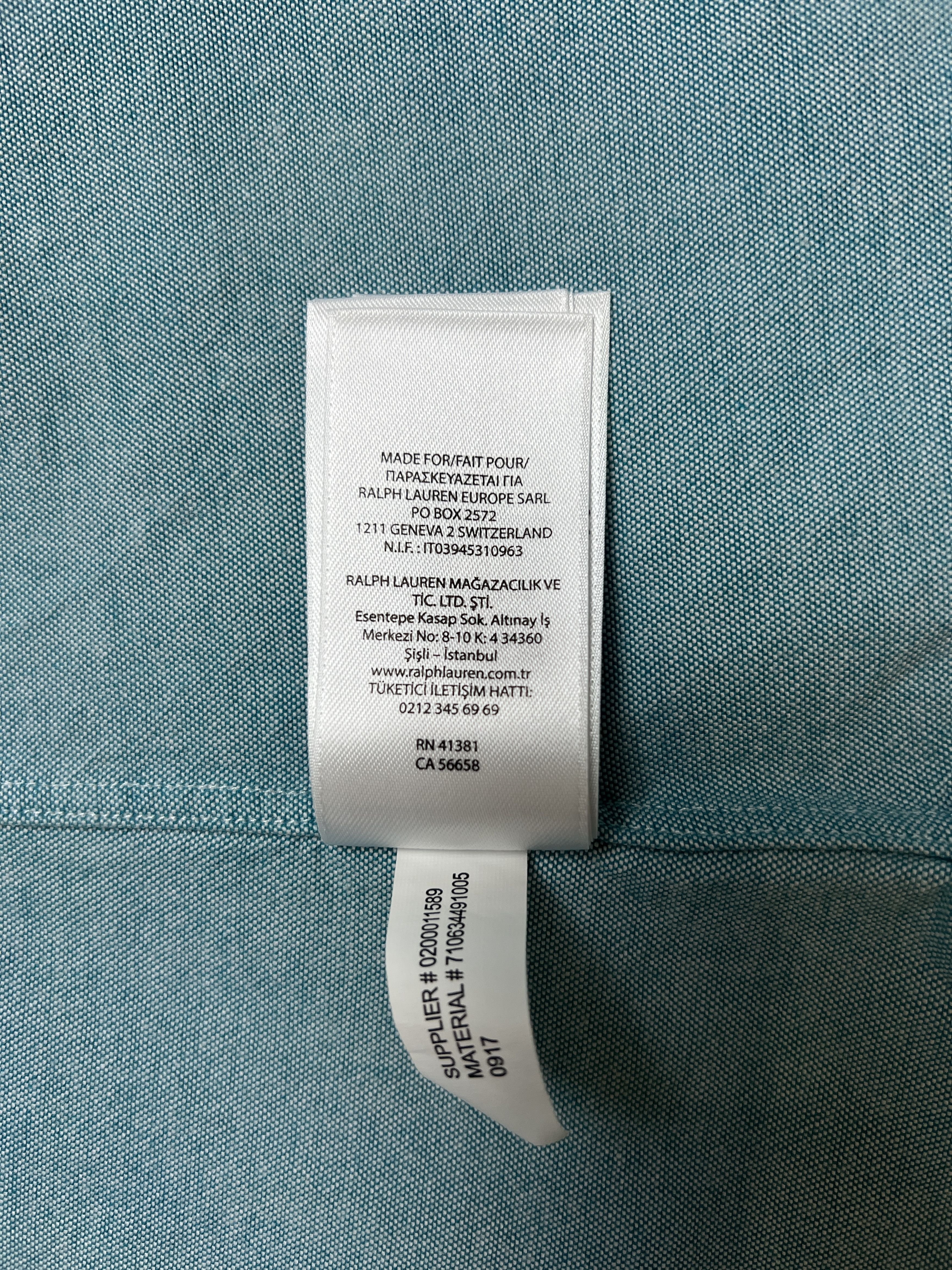 Ralph Lauren Ralph Lauren Slim Fit Stretch Oxford Shirt Blue M (175/96A) Size US M / EU 48-50 / 2 - 19 Thumbnail