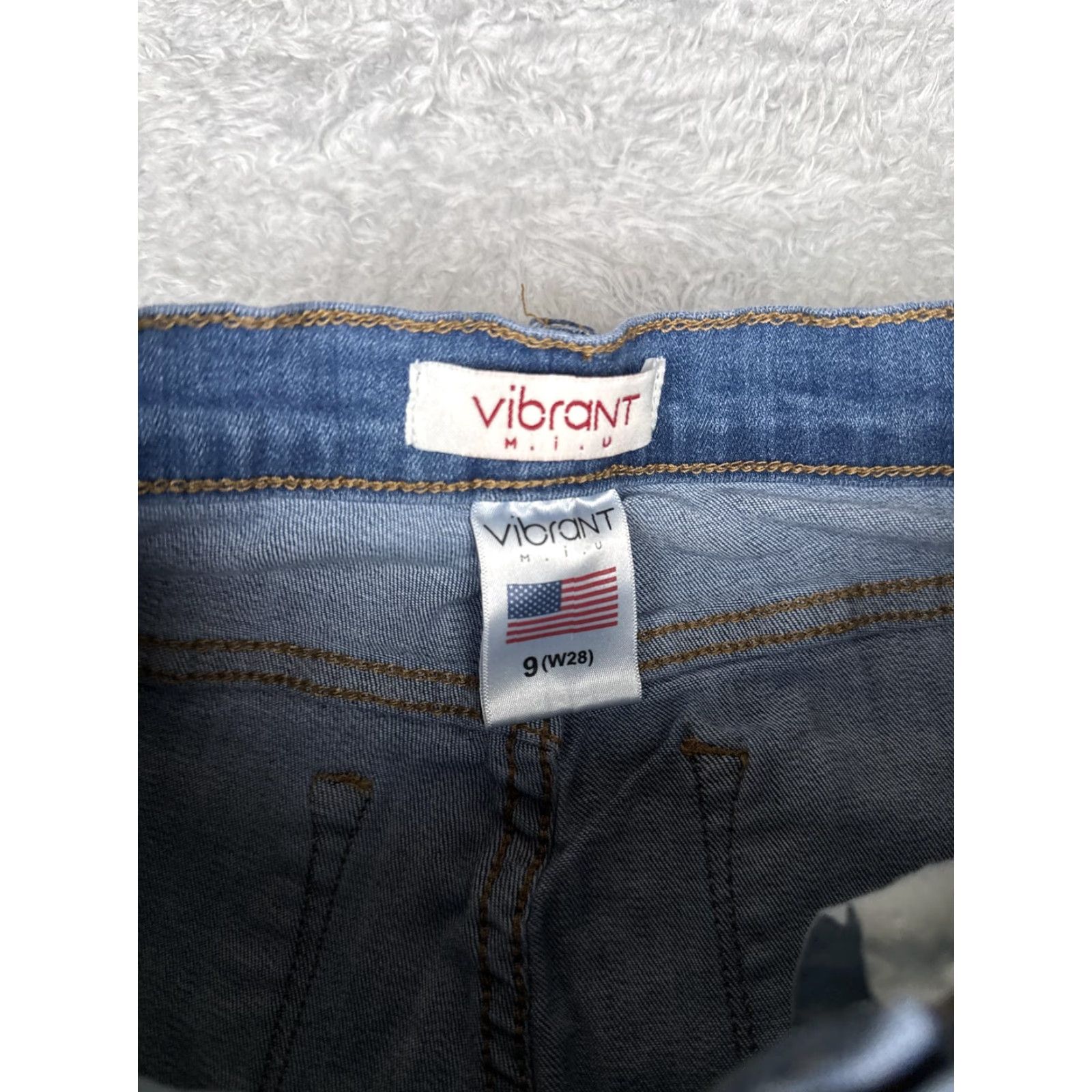 Denime Vibrant M.I.U Jeans Women 9 Blue Medium Wash Split Hem Straight Light Color 5-Pocket Denim Jeans Womens Size 30" / US 8 / IT 44 - 6 Thumbnail