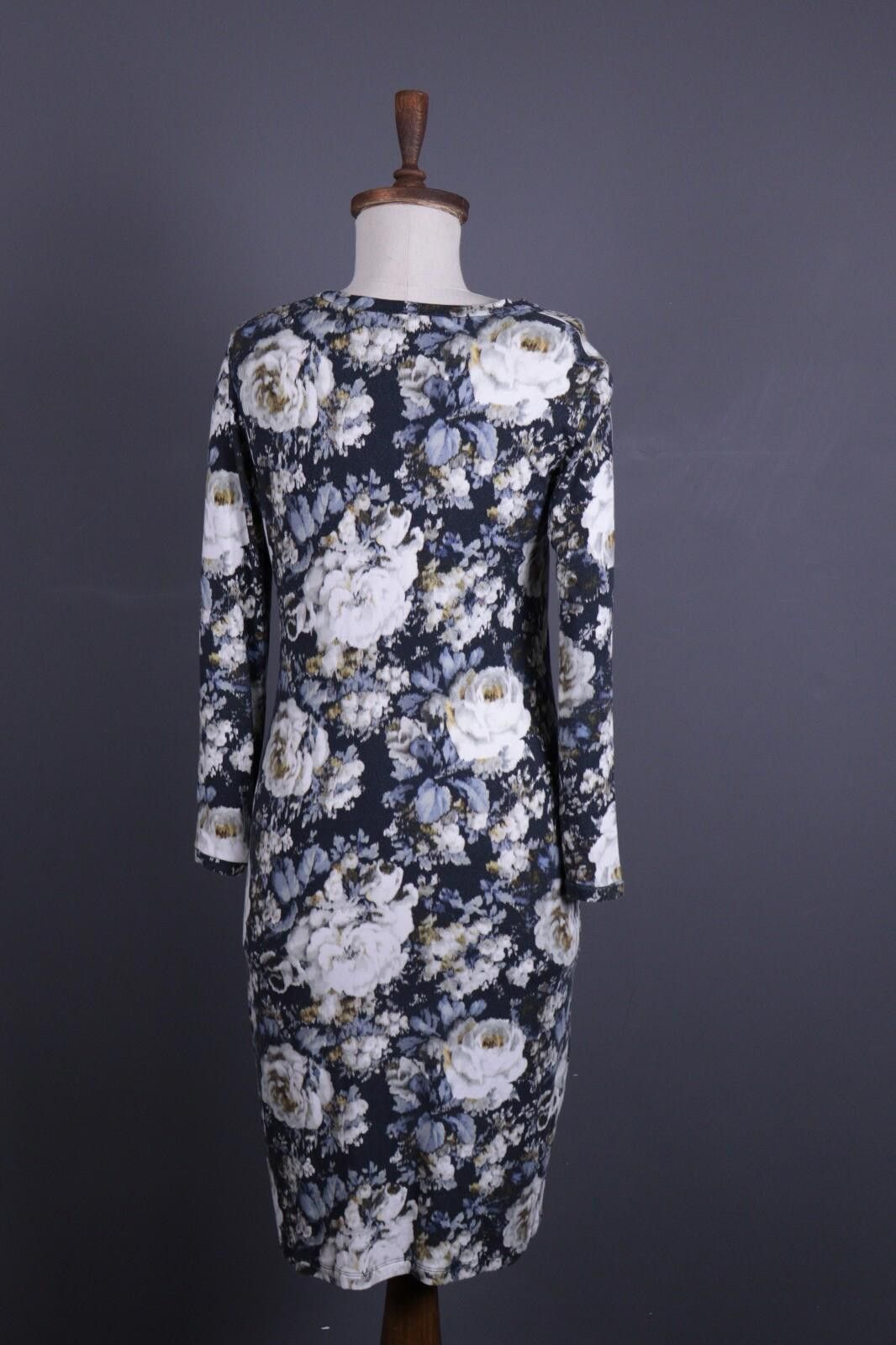 Designer Elise Gug Multicolor Floral Long Sleeve Sheath Dress Size 38 Size M / US 6-8 / IT 42-44 - 7 Thumbnail
