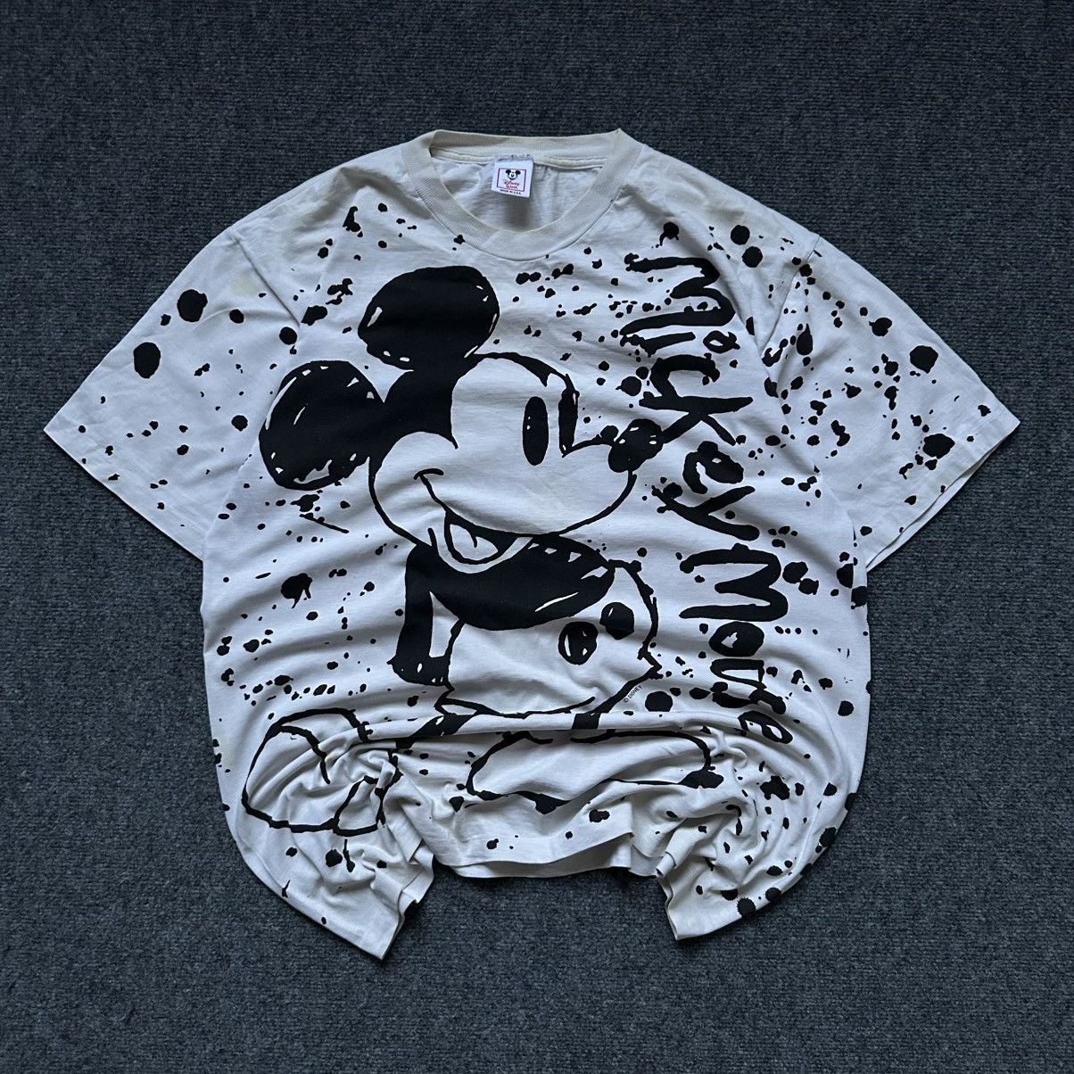 Disney VTG Disney Mickey Mouse Tee 90s Overprinted Single Stitch Size US XL / EU 56 / 4 - 3 Thumbnail
