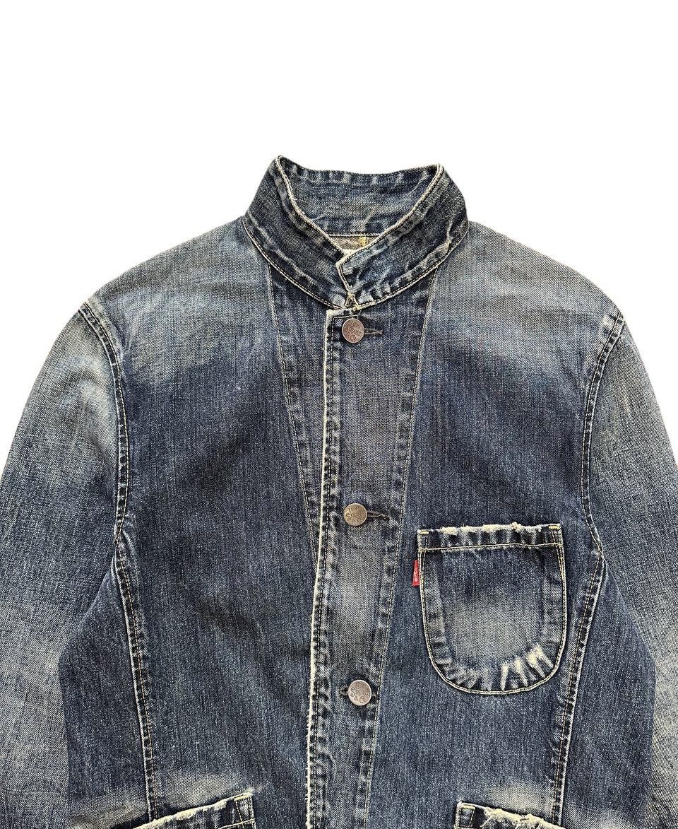 Levi's Vintage Clothing Levis Thrashed Sun Faded Denim Jacket Size US S / EU 44-46 / 1 - 4 Thumbnail