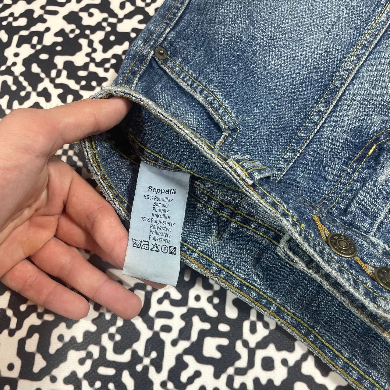 Japanese Brand Vintage Y2K Japanese Style Carpenter Denim Mini Skirt Size 27" / US 4 / IT 40 - 14 Thumbnail