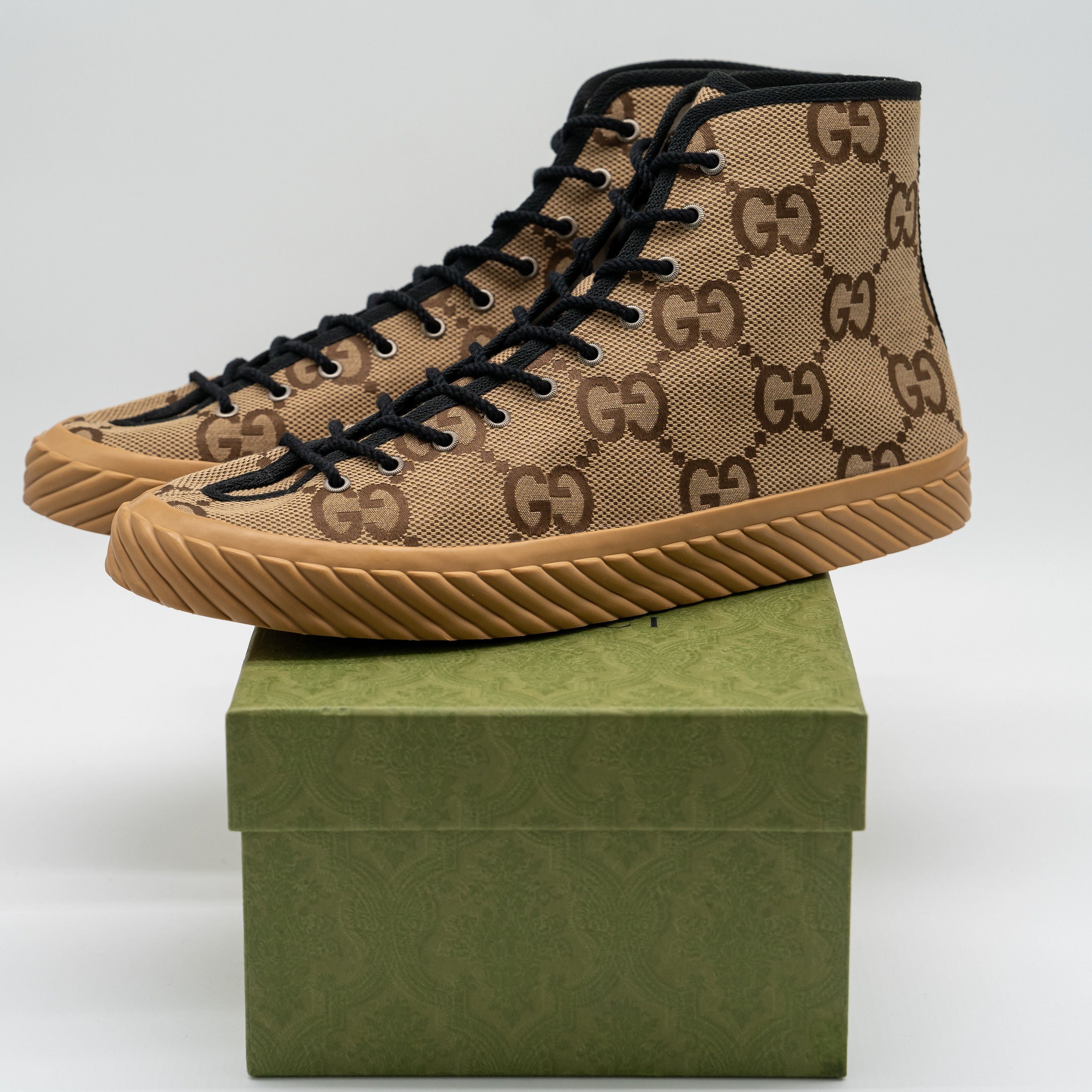 Gucci 16.5G 17 US Gucci GG Canvas High Top Sneakers Brown Size US 15 / EU 48 - 10 Thumbnail
