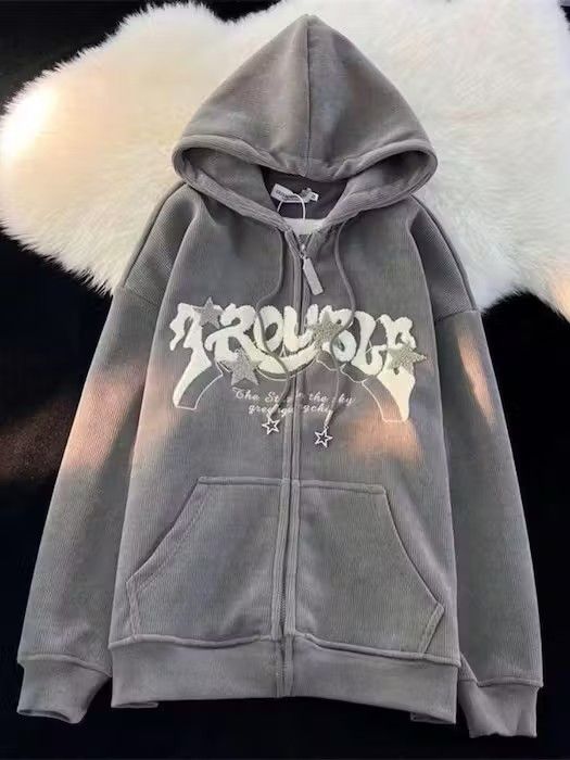 Japanese Brand Letter Embroidery Hoodies Size US M / EU 48-50 / 2 - 4 Thumbnail