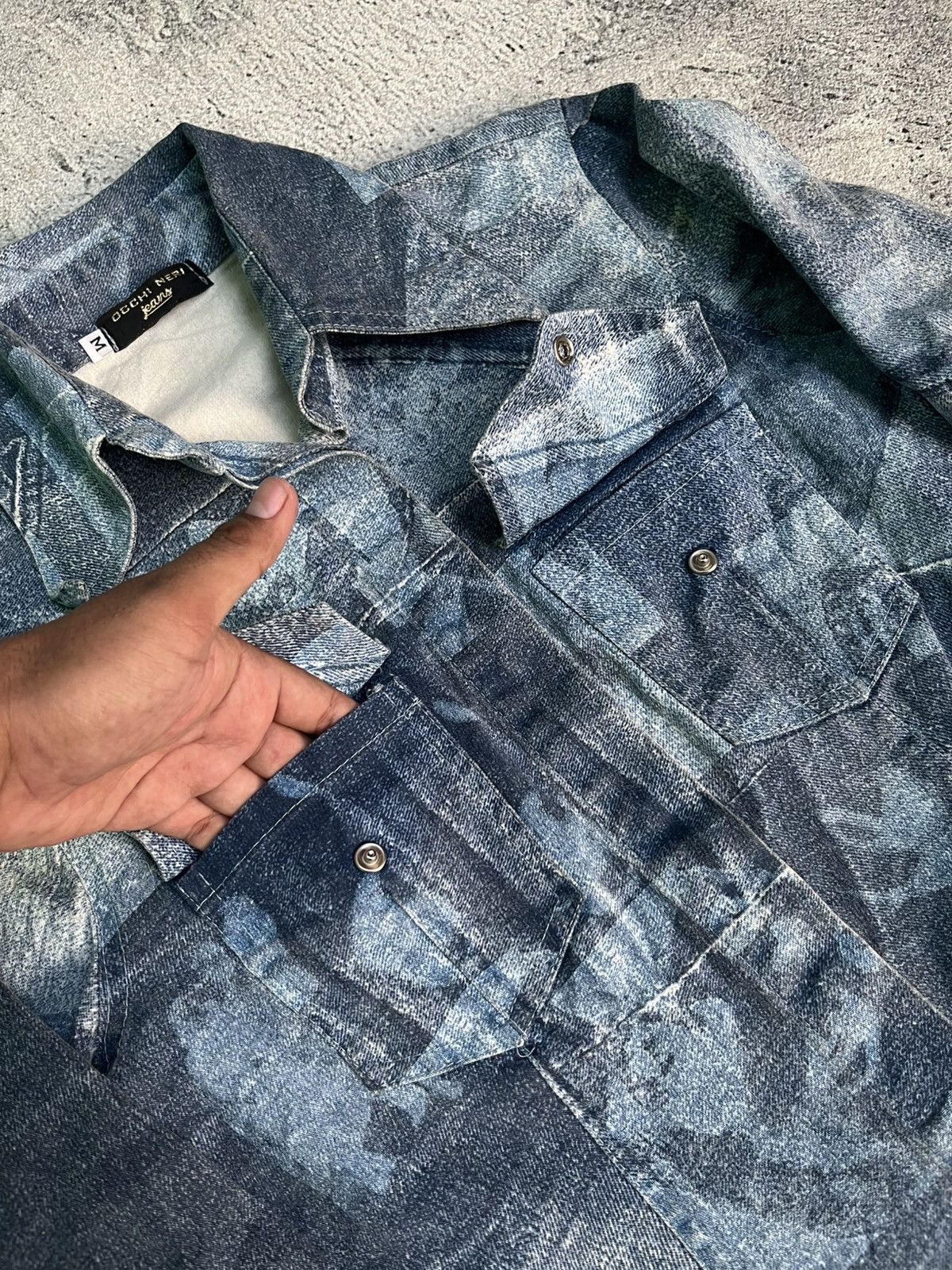 Other Y2K VINTAGE GOTHIC DENIM JACKET BY OCCHI NERI Size M / US 6-8 / IT 42-44 - 3 Thumbnail