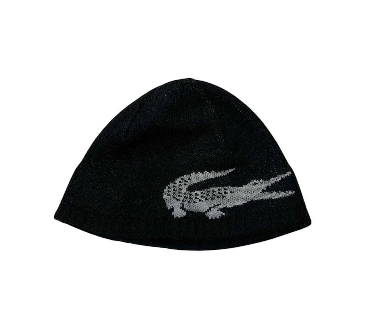 Lacoste Vintage Lacoste y2k knitted crocodile big logo drill beanie Size ONE SIZE - 1 Thumbnail