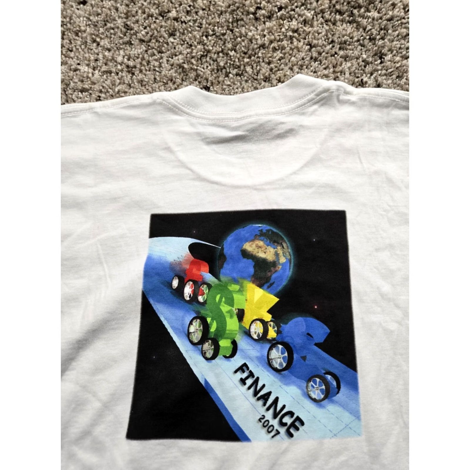 American Apparel Google T Shirt Medium Adults White Short Sleeve Finance 2007 Graphic Crew Neck Size US M / EU 48-50 / 2 - 7 Thumbnail