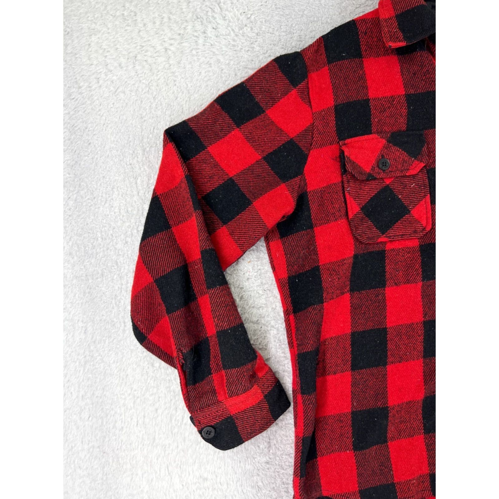 Vintage Ruggedwear Shirt Men Large Red Plaid Flannel Wool Blend Button-Up Pockets Vintage Size US L / EU 52-54 / 3 - 6 Thumbnail