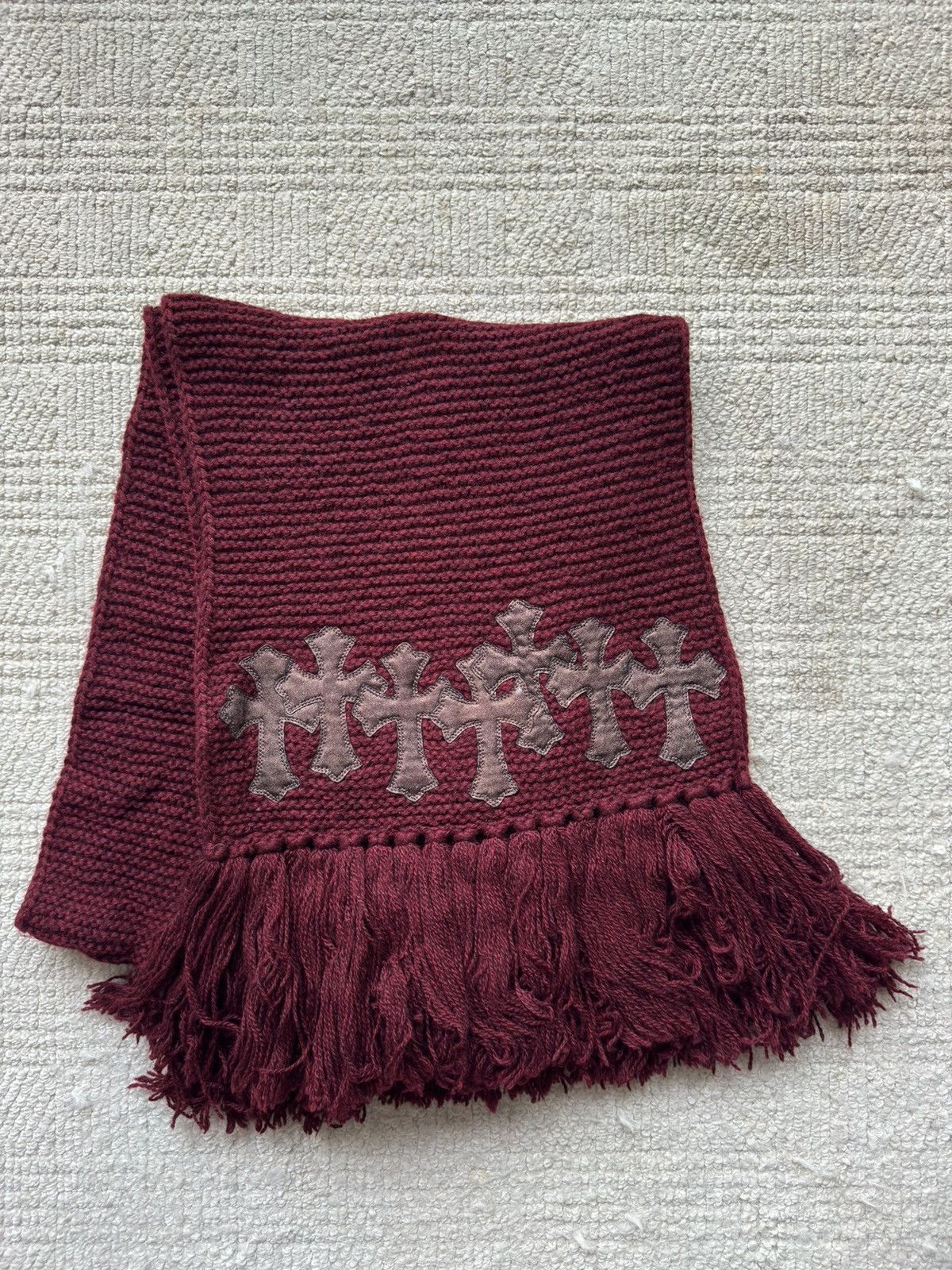 Chrome Hearts Chrome Hearts Leather Cross Cashmere Scarf Size ONE SIZE - 1 Thumbnail