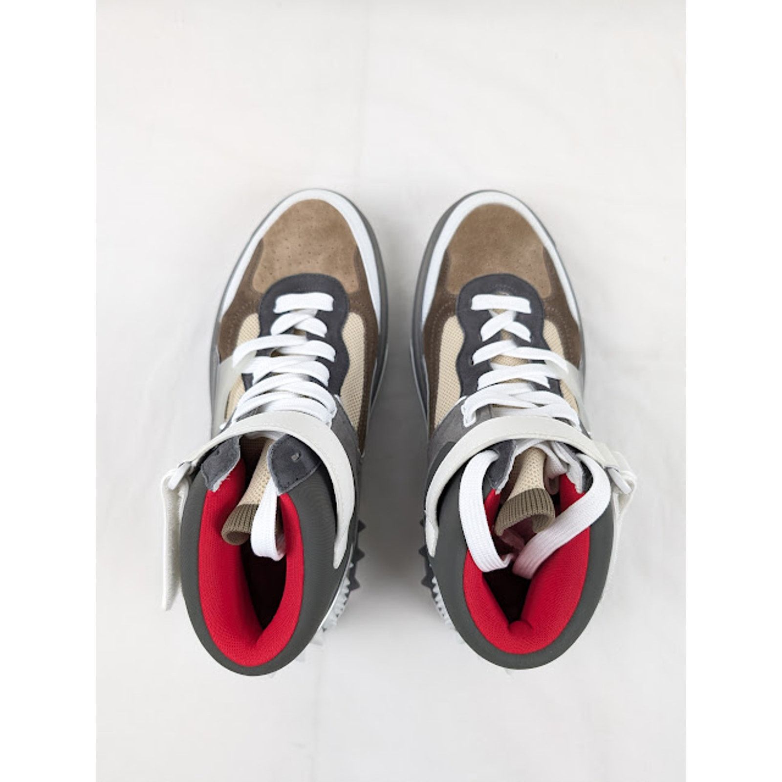 Christian Louboutin o1rshd1 Astroloubi Mid Flat Sneakers Saharienne/Smoke Grey Size US 12 / EU 45 - 13 Thumbnail