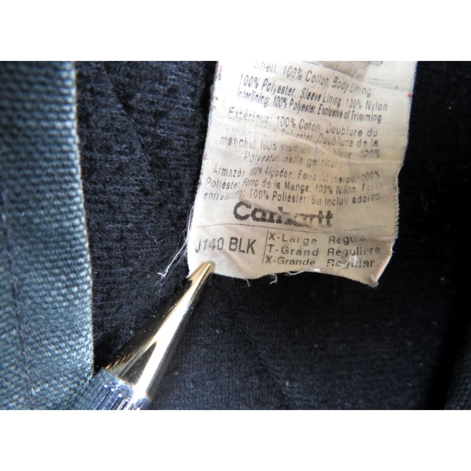 Carhartt VINTAGE Carhartt J140 Black Hooded Chore Jacket XL Men’s Overcoat Mid-Length Canvas Cotton Winter Workwear Casual Regular Fit Size US XL / EU 56 / 4 - 6 Thumbnail