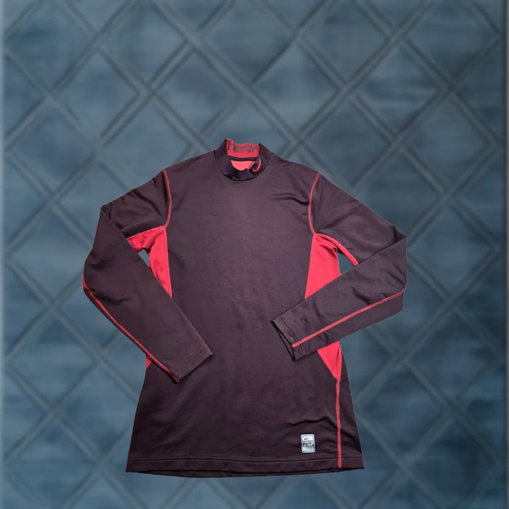 Nike Nike Pro Combat Hyperwarm Shirt Mens M Red Fitted Dri Fit Thermal Crew Neck Pullover Long Sleeve Athletic Running & Gym Nike Dri-Fit Pro Combat 90s Size US M / EU 48-50 / 2 - 1 Thumbnail