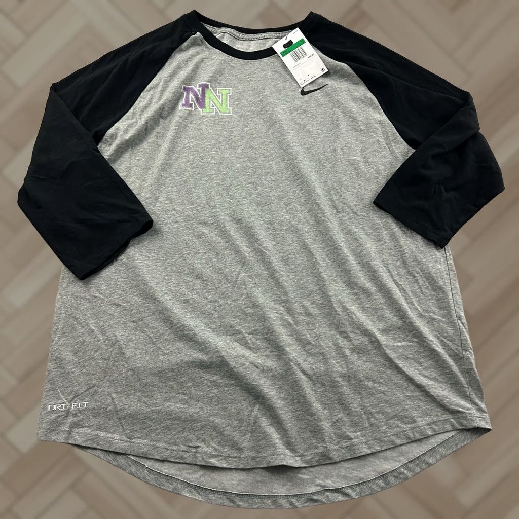 Nike Nike Nationals EYBL 3/4 Sleeve Raglan Shirt Men's XL Gray Black T-Shirt Size US XL / EU 56 / 4 - 1 Thumbnail