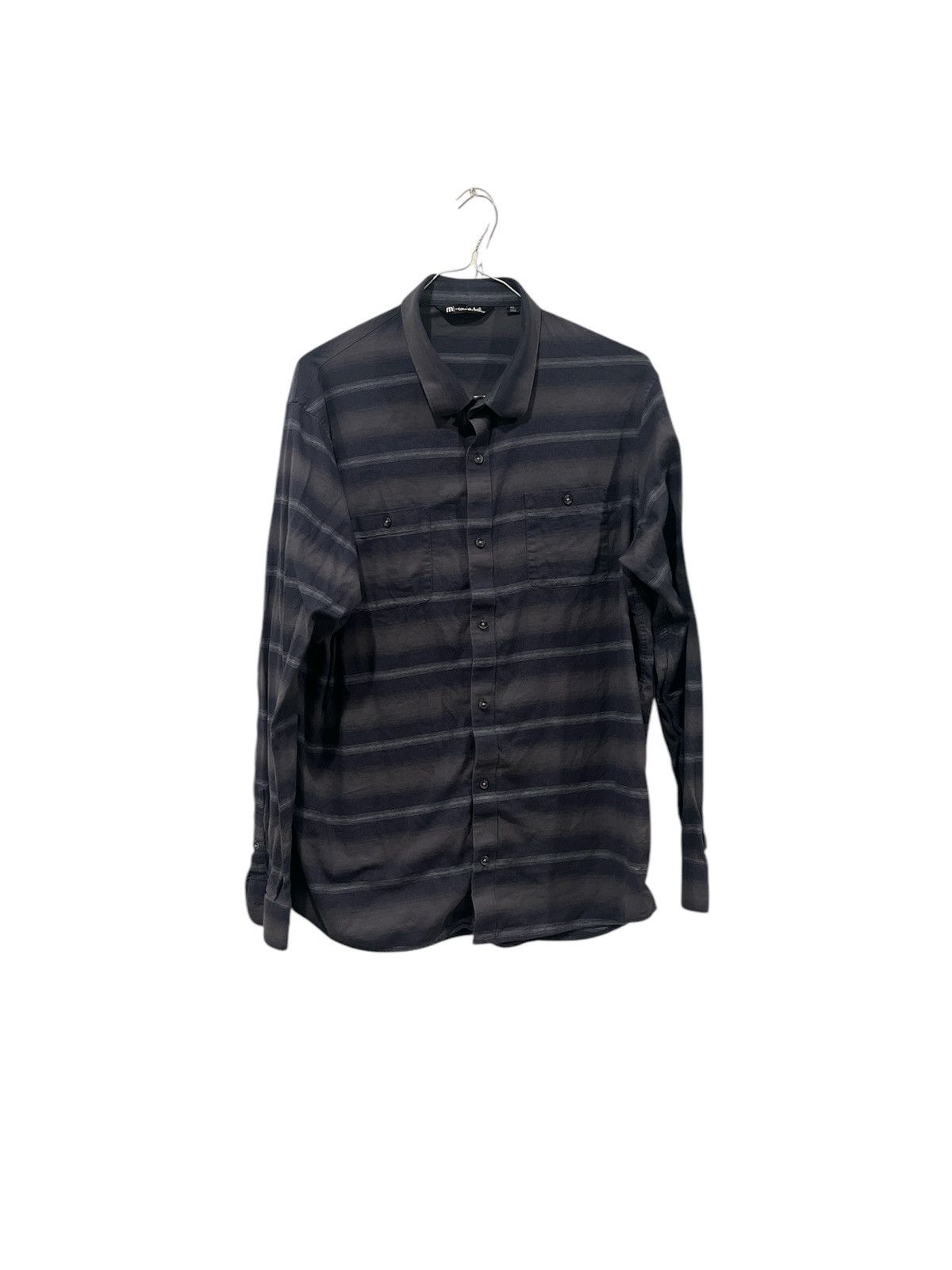 TravisMathew Travis Mathew Men’s Blue Striped Long Sleeve Button Down Size US XXL / EU 58 / 5 - 1 Thumbnail