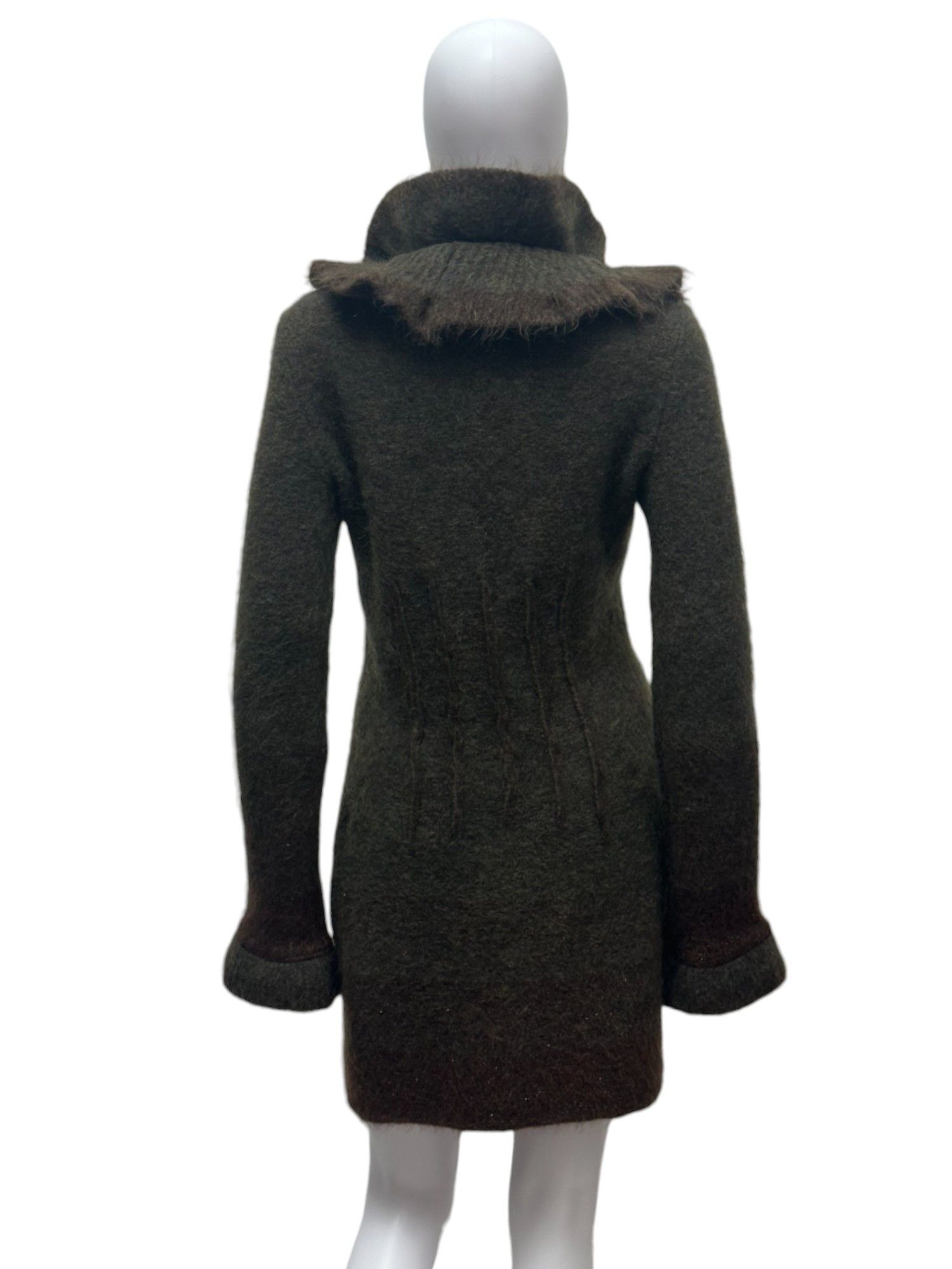 Roberto Cavalli FW2005 Knitted Wool Coat Size M / US 6-8 / IT 42-44 - 3 Thumbnail