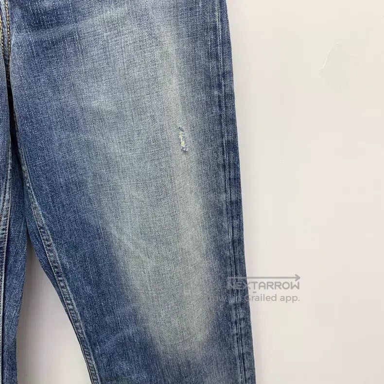 Acne Studios Acne Studios Blue washed destroyed denim wide-leg trousers Size US 30 / EU 46 - 4 Thumbnail