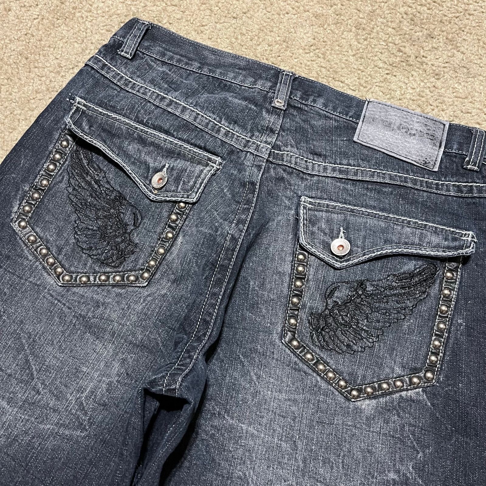 Phat Farm Phat Farm Y2K Baggy Skater Acid Washed Embroidered Jorts 36W Size US 36 / EU 52 - 3 Thumbnail